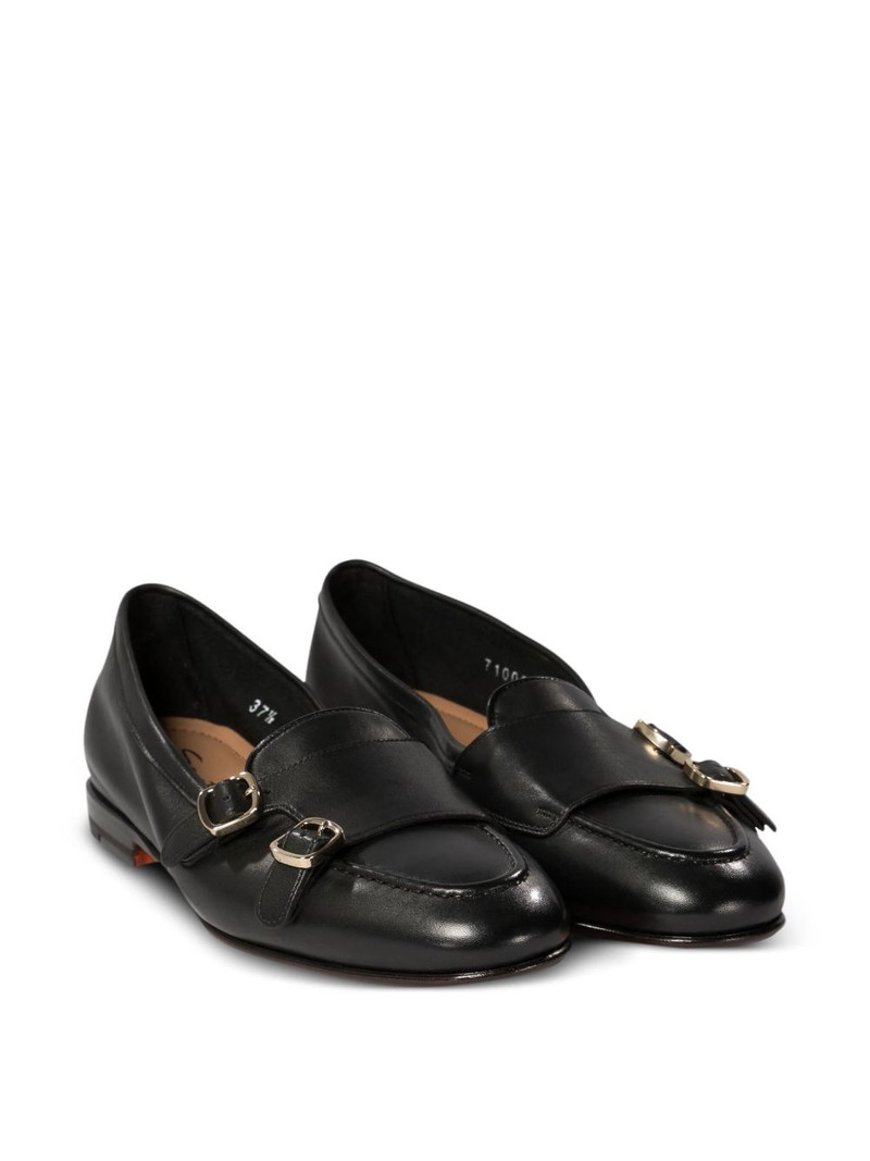 Santoni leather loafers outlook
