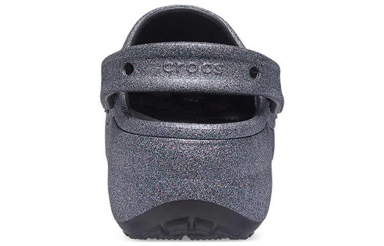 (WMNS) Crocs Classic Platform Glitter II Clog 'Black' 207770-001 - 6