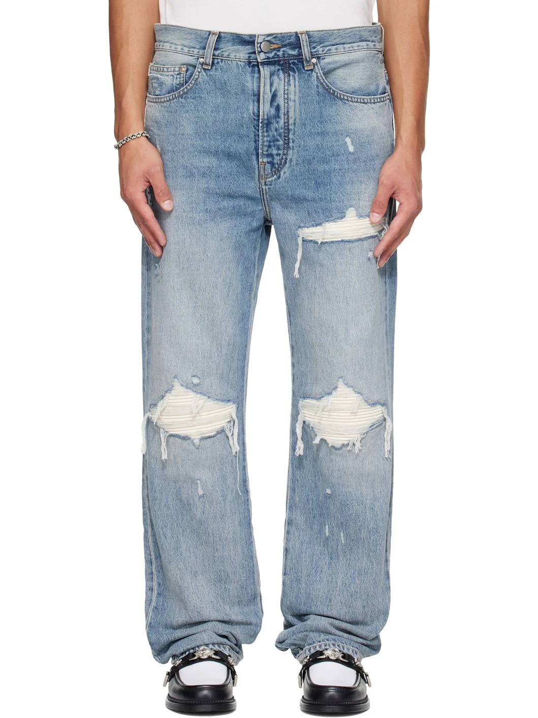 Indigo Suede Straight MX1 Jeans - 1