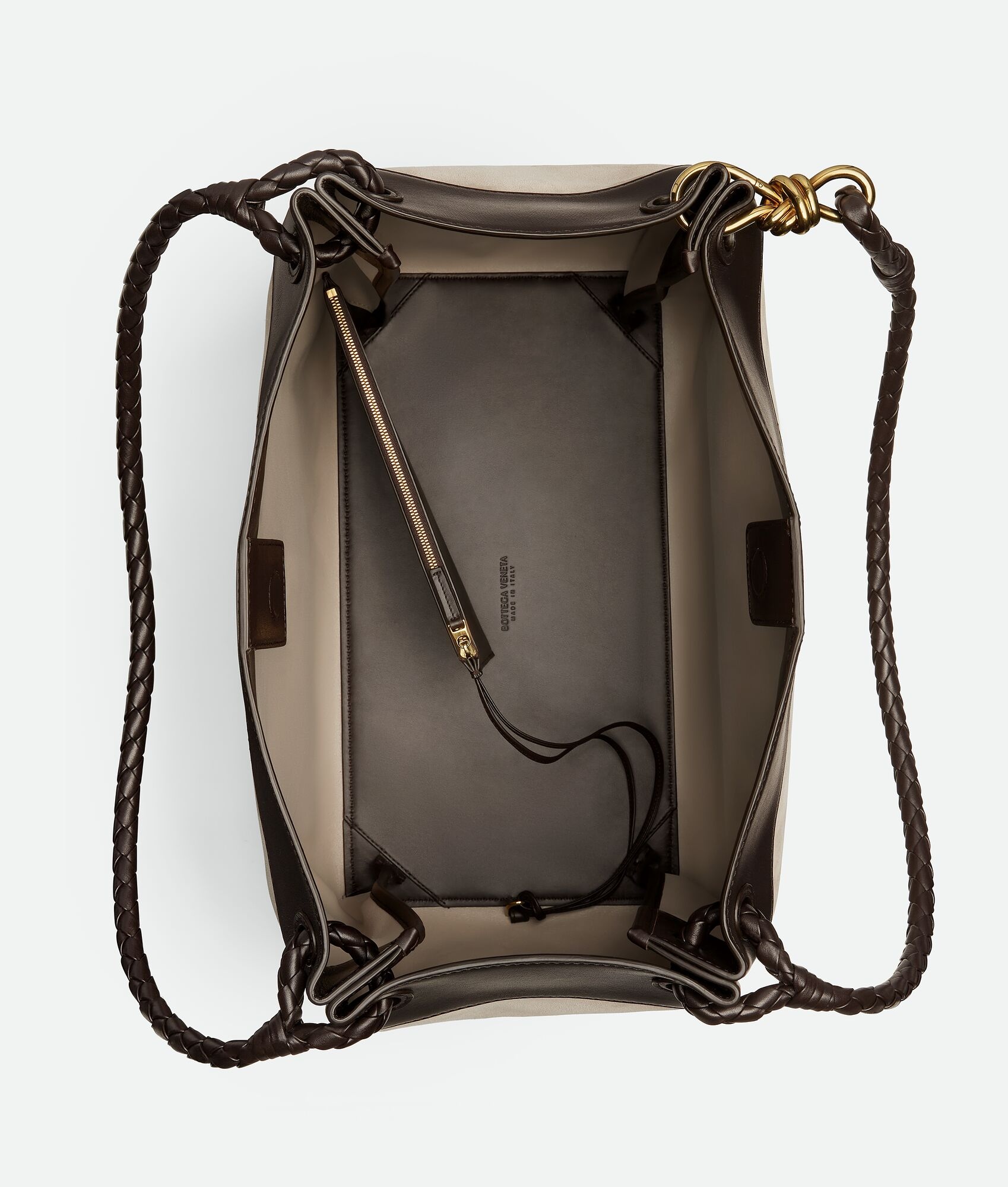トートバッグ Bottega Veneta Two-Tone Suede Ad Leather Maxi Parachute Shop Parachute Knot Maxi suede tote bag in beige - Bottega Veneta