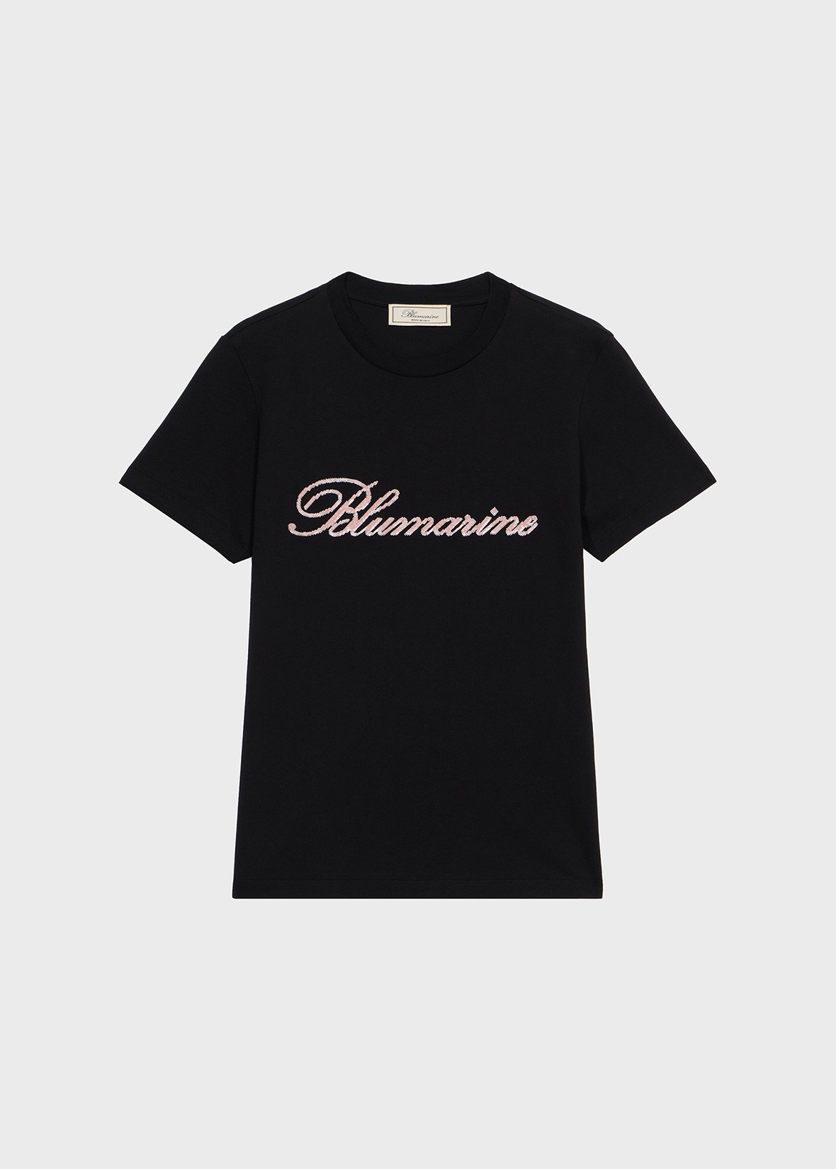 T-SHIRT WITH MICRO-SEQUIN LOGO - 1