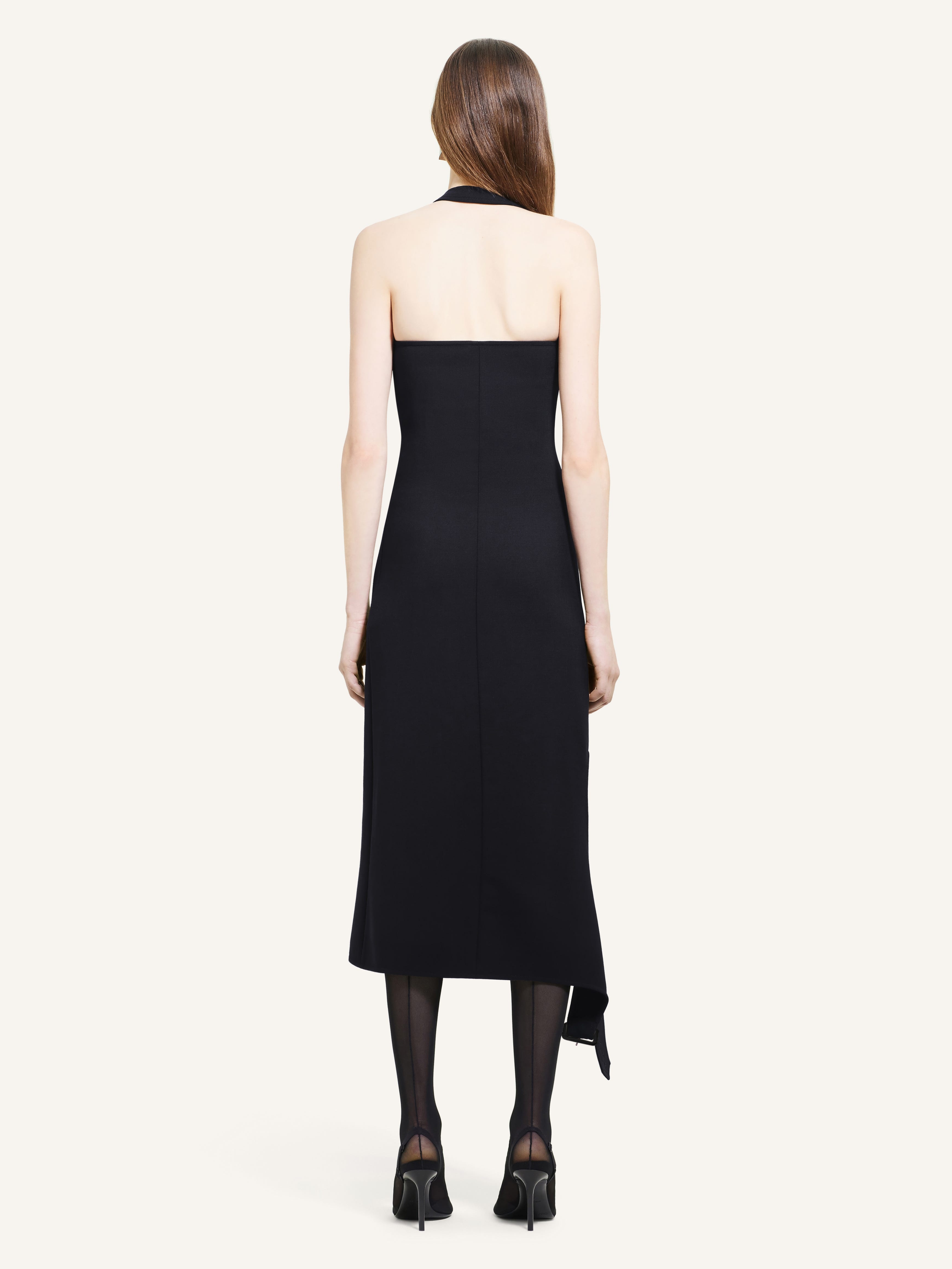 LONG ASYMETRICAL BUCKLE DRESS - 4