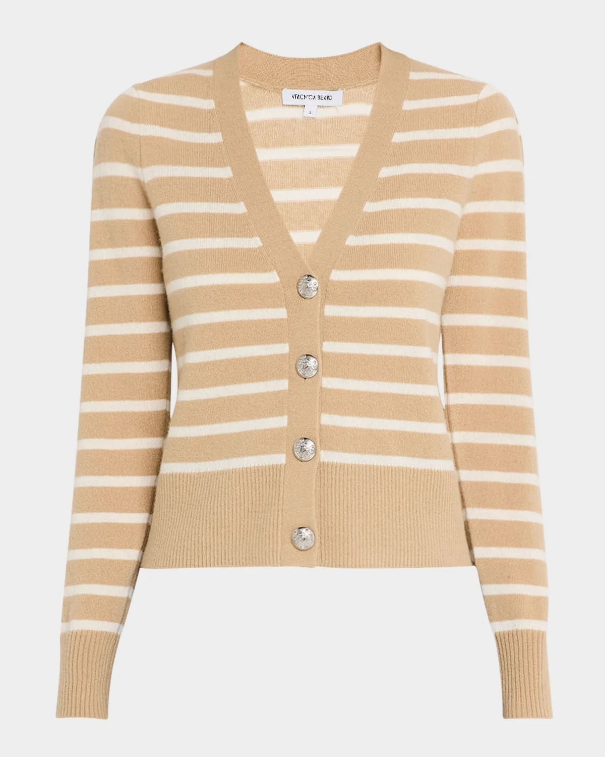 Solene Stripe Cashmere Cardigan - 1