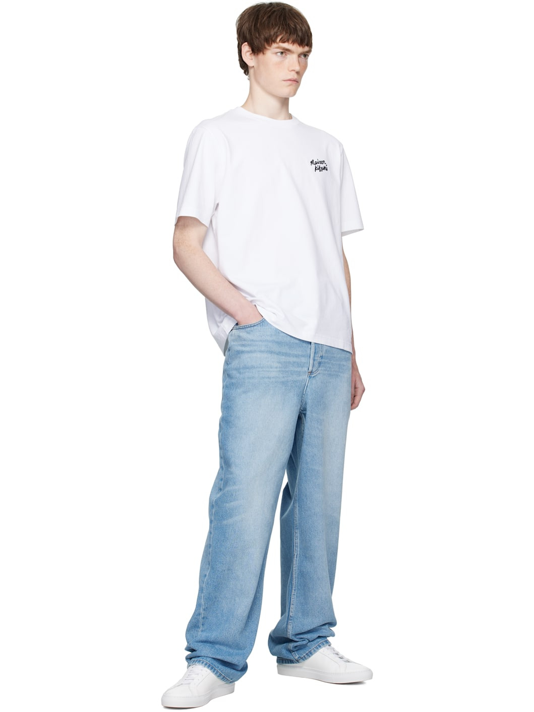 White 'Maison Kitsuné' Handwriting Comfort T-shirt - 4