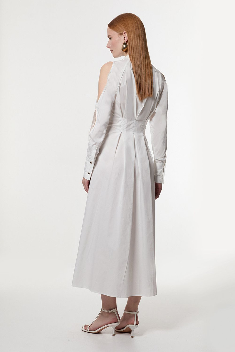 Cotton Poplin Woven Maxi Shirt Dress 6