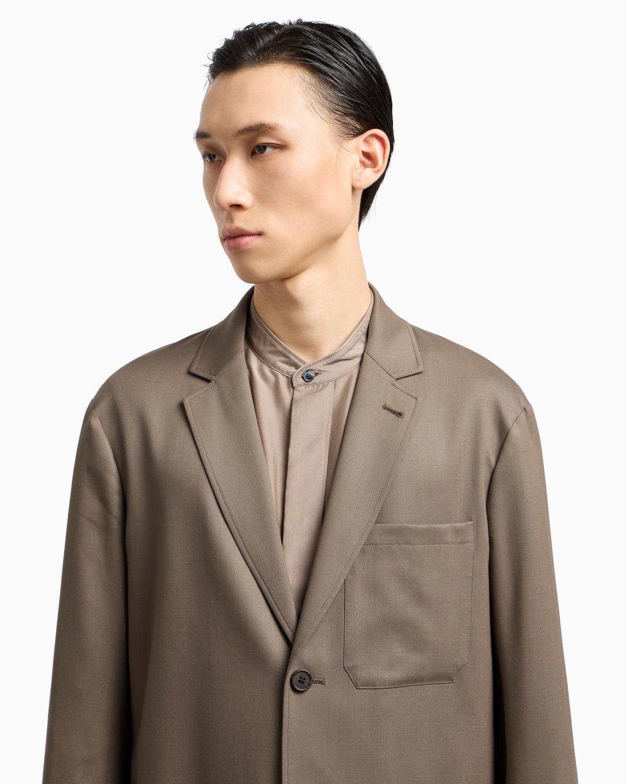 VIRGIN-WOOL TWILL SINGLE-BREASTED BLAZER - 5
