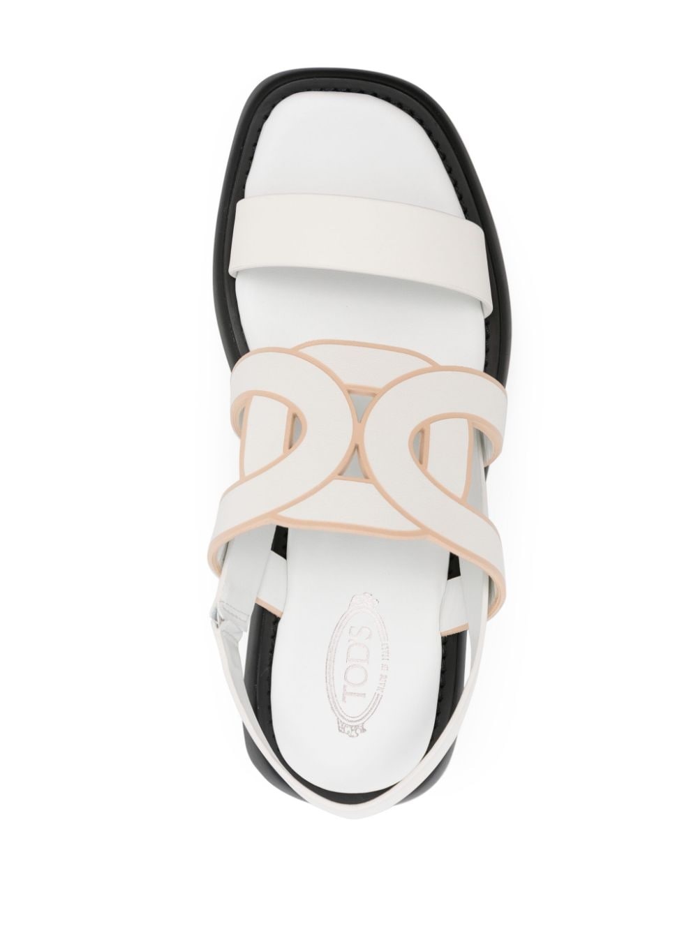 cut-out leather sandals - 4