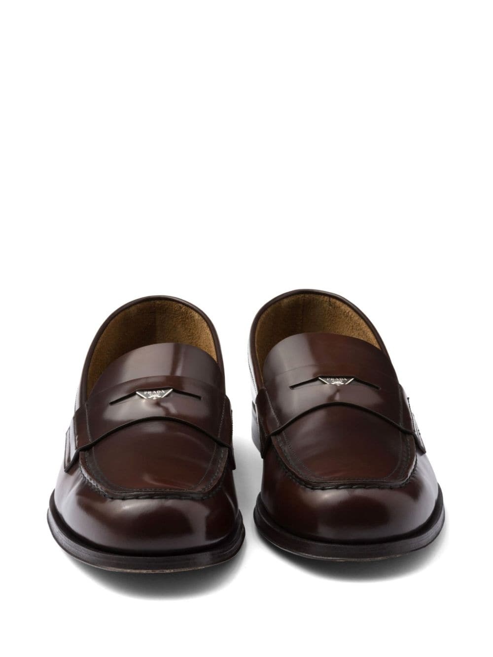 penny-slot leather loafers - 4