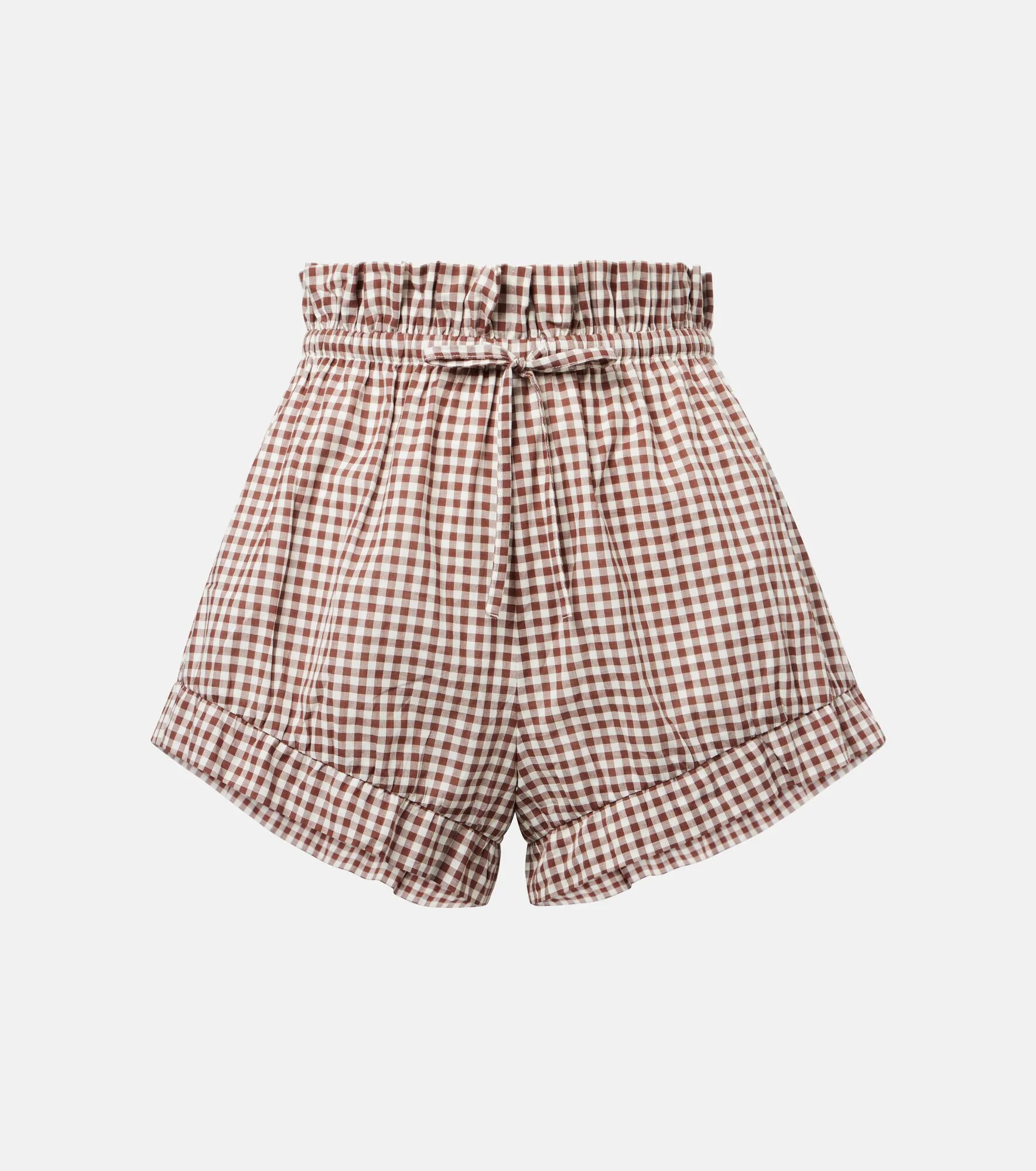 Callie gingham cotton shorts - 1