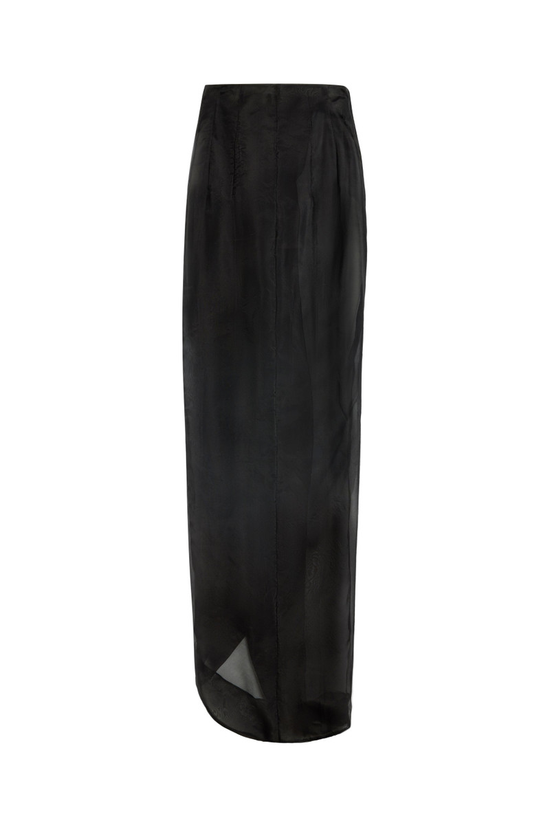 A.W.A.K.E. MODE ROUNDED HEMLINE SKIRT BLACK outlook