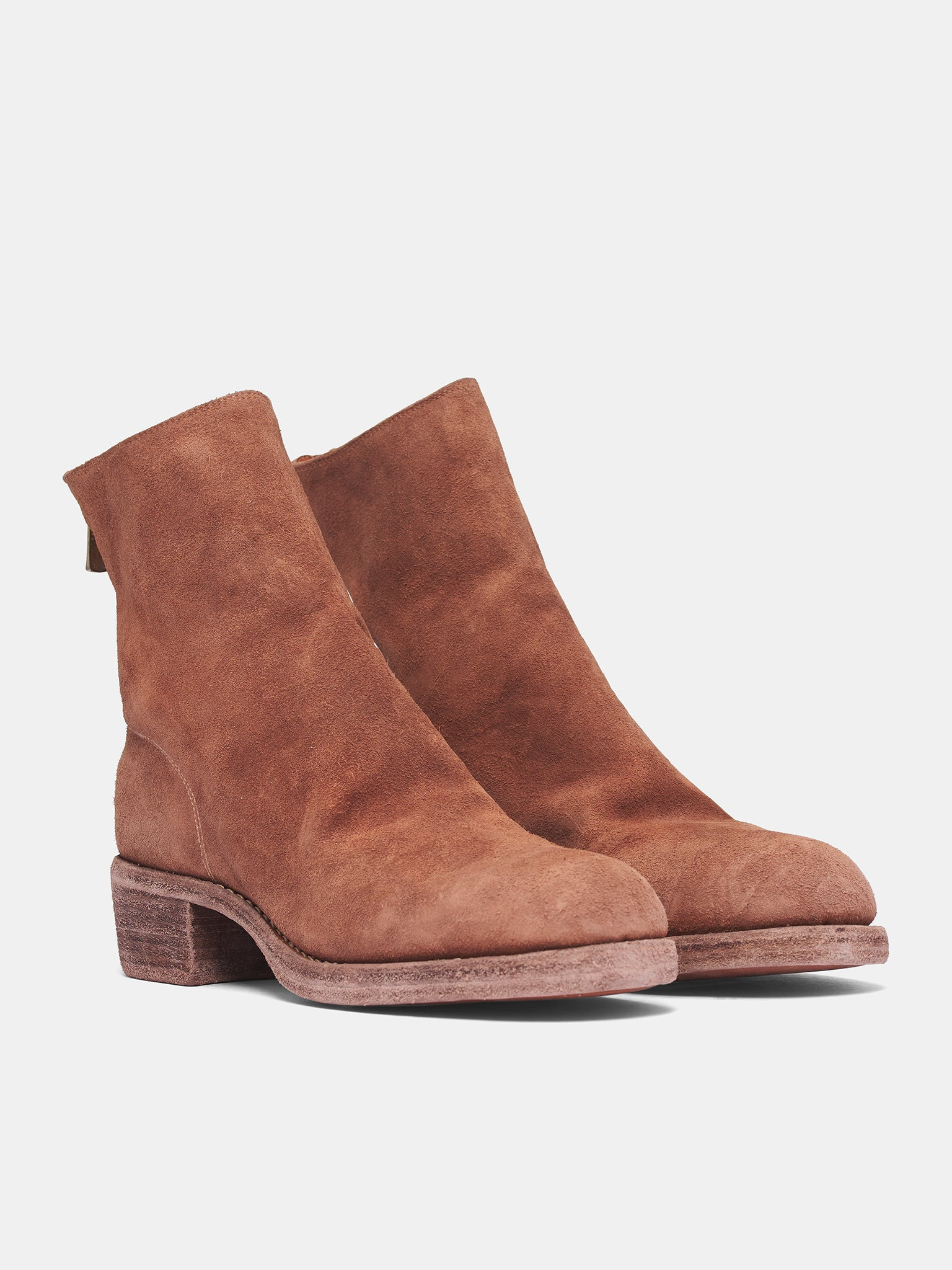 Brown 796Z Reverse Horse Leather Boots - 2