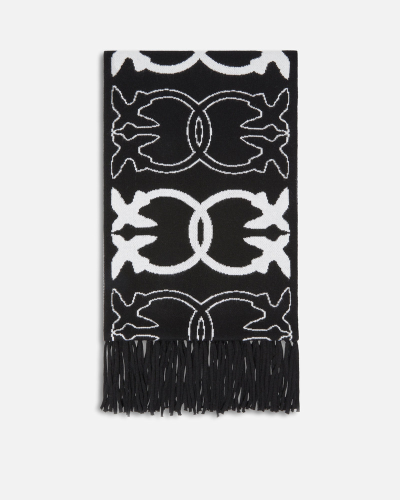 PINKO SCARF WITH JACQUARD LOVE BIRDS LOGO outlook