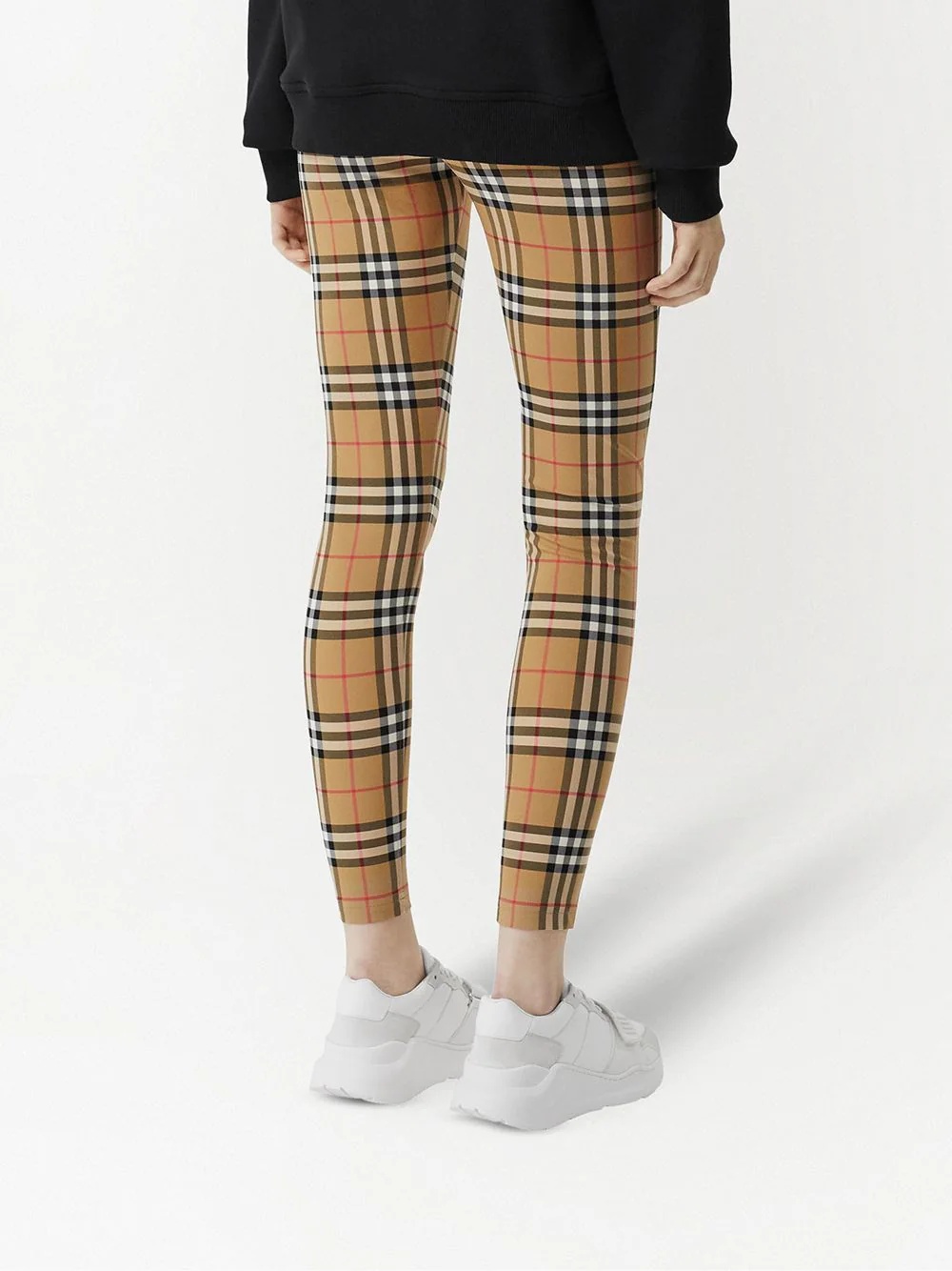 Vintage check logo leggings - 4