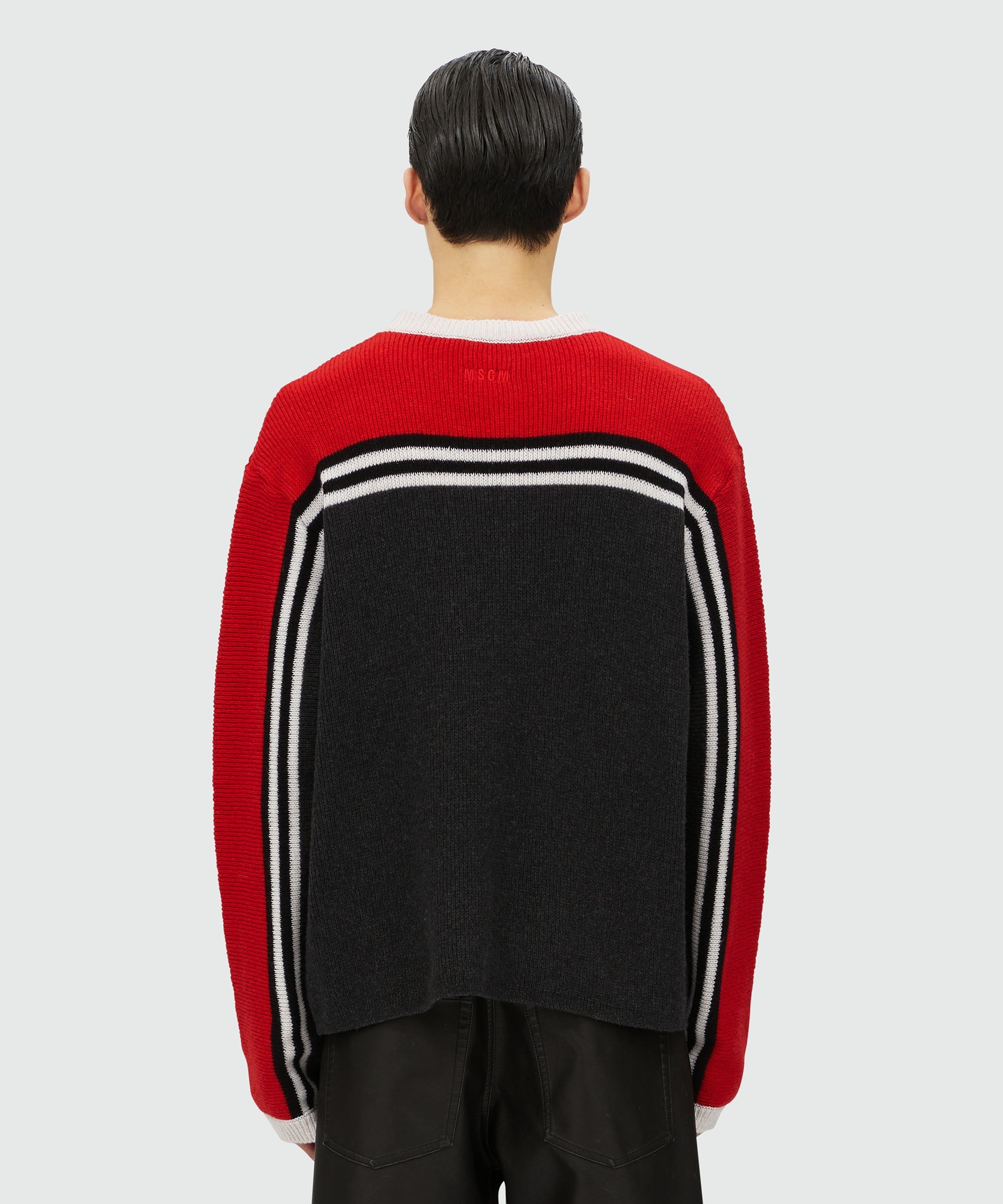 Blended wool sweater with jacquard motif - 3