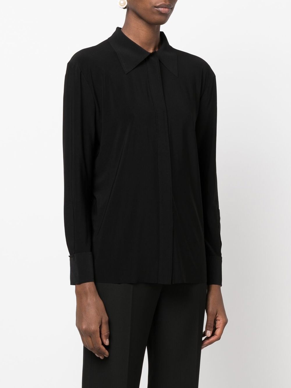 plain long-sleeve shirt - 3