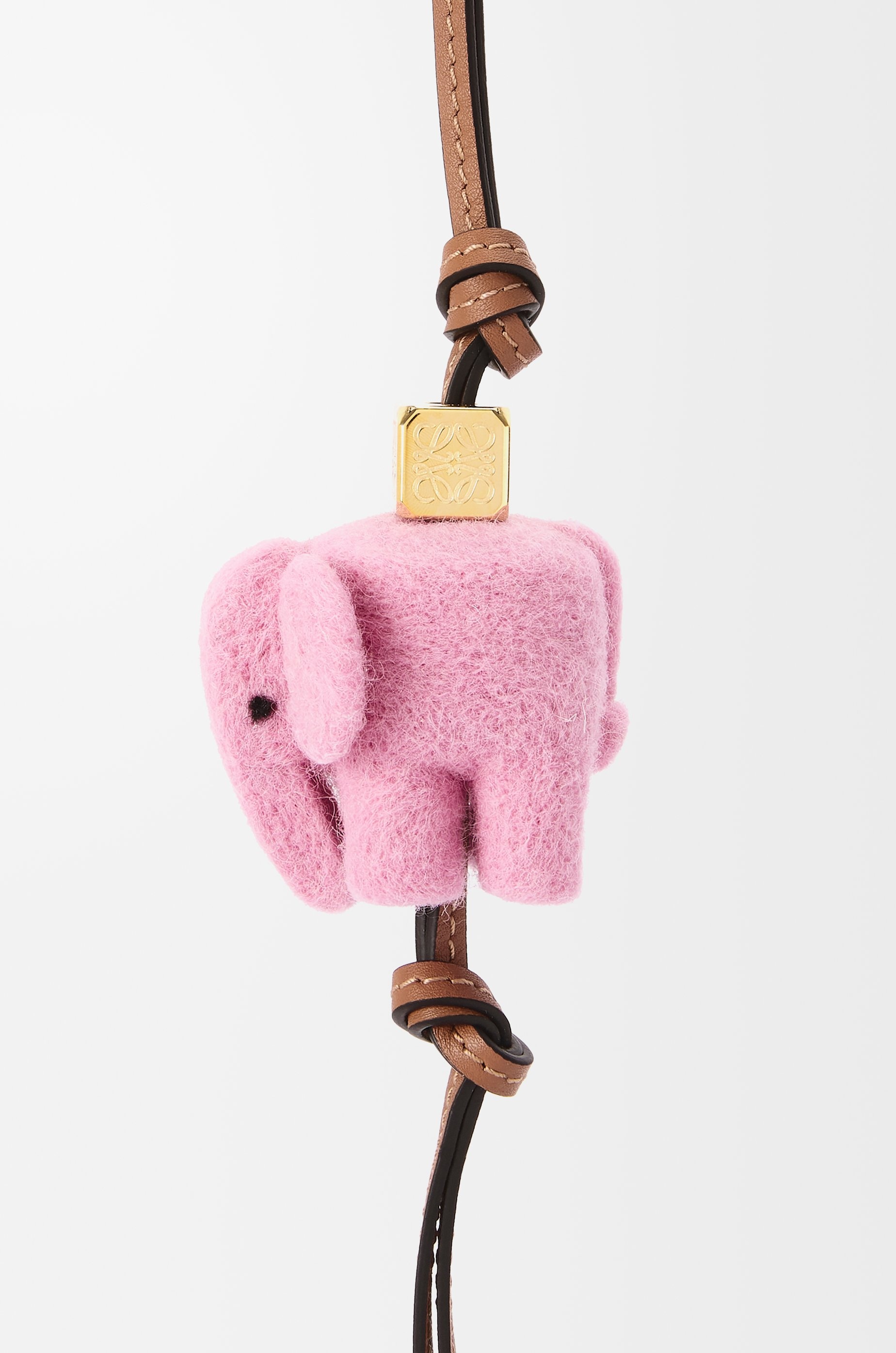 Elephant charm in felt and calfskin - 2