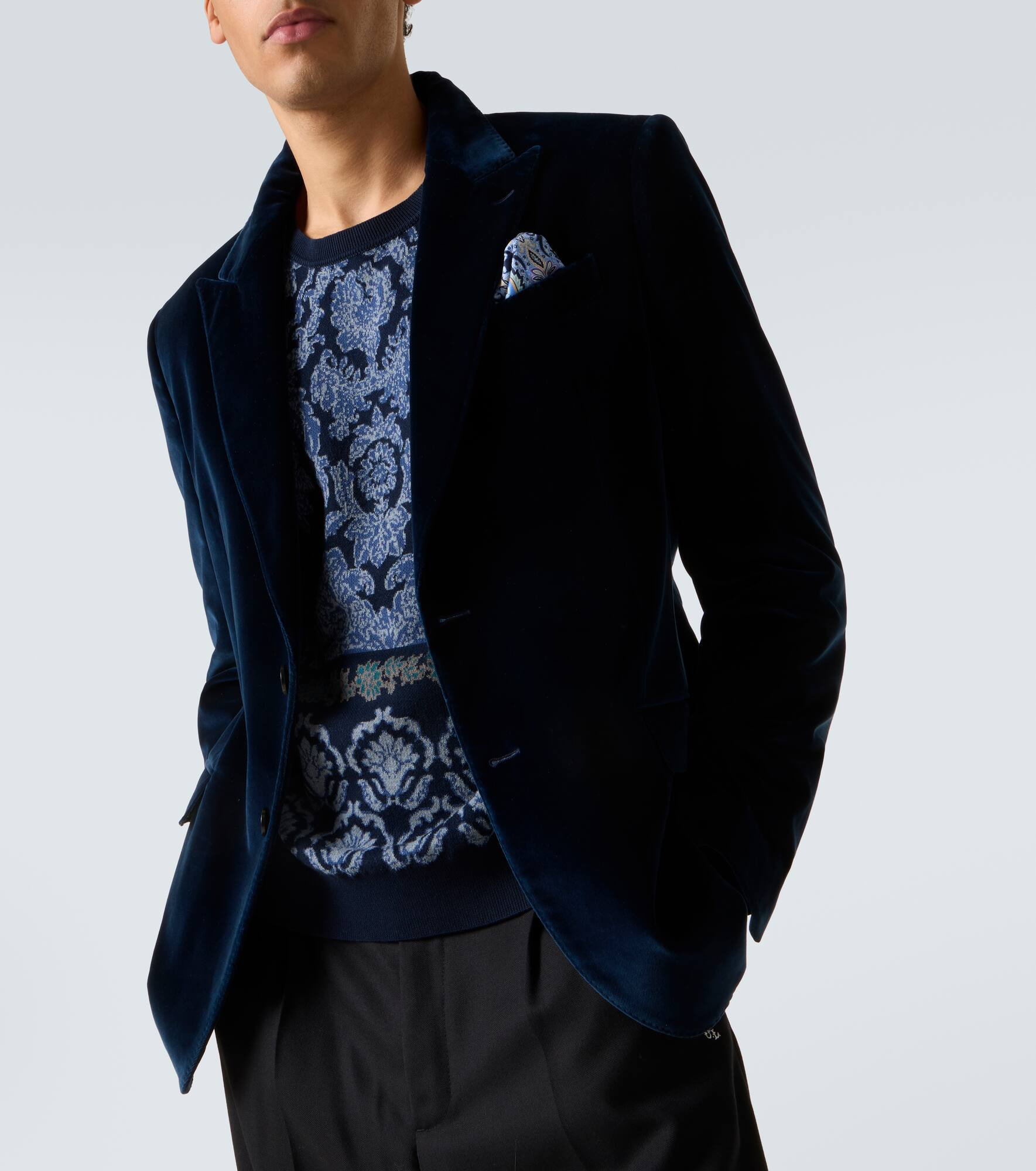 Cotton velvet blazer - 5