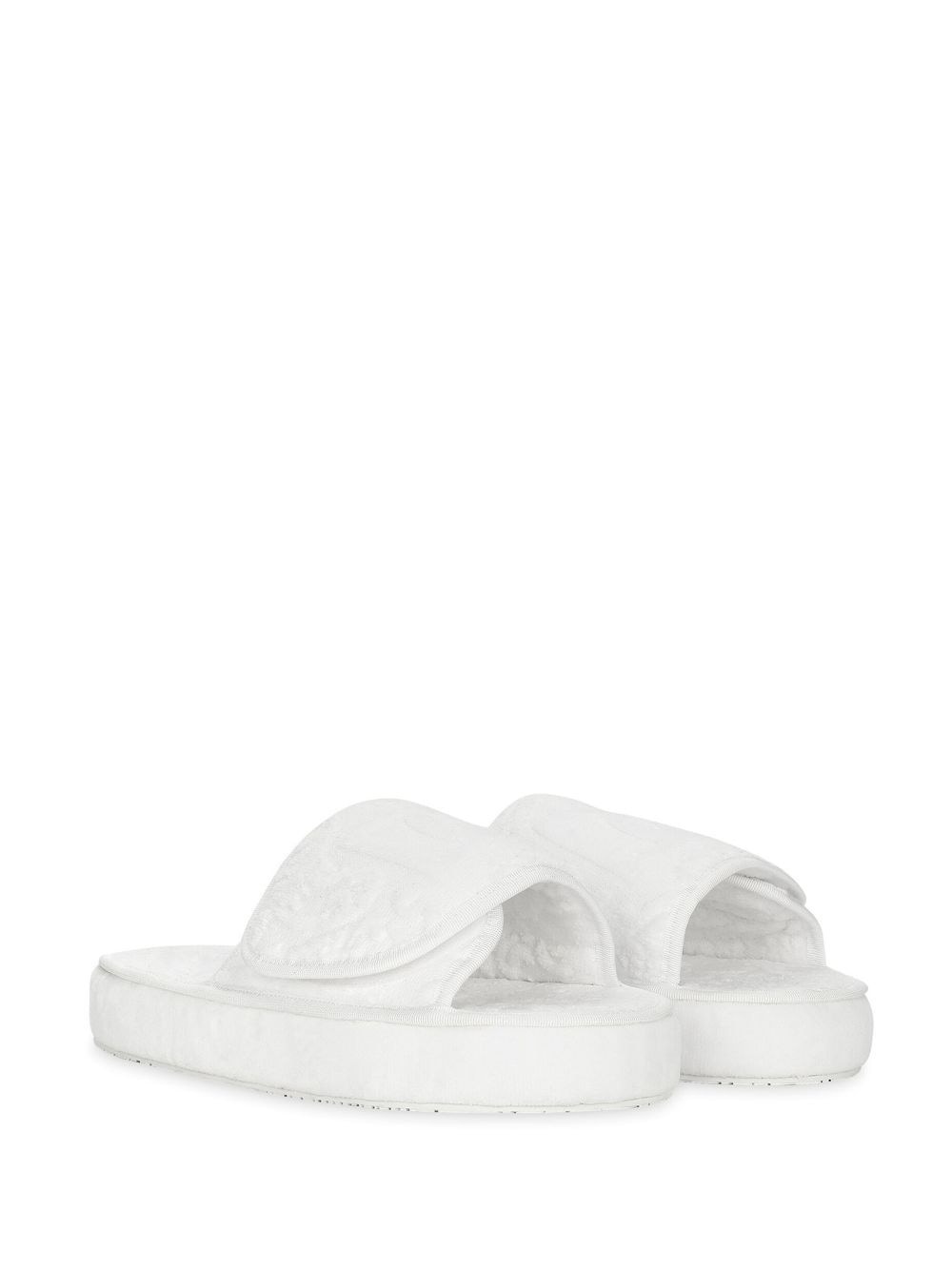 embossed-logo touch-strap slippers - 2