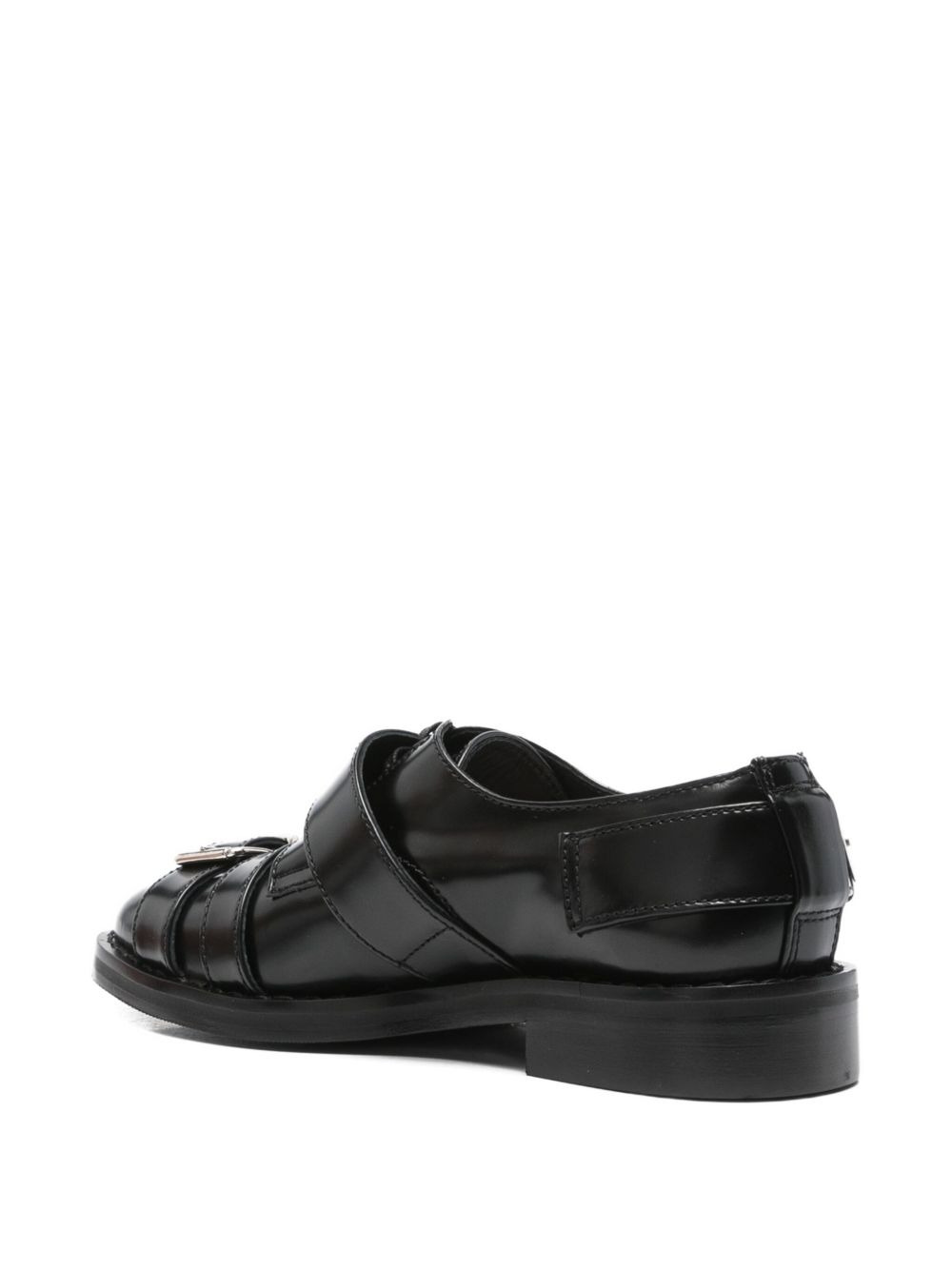 multi-buckle derby shoes - 3
