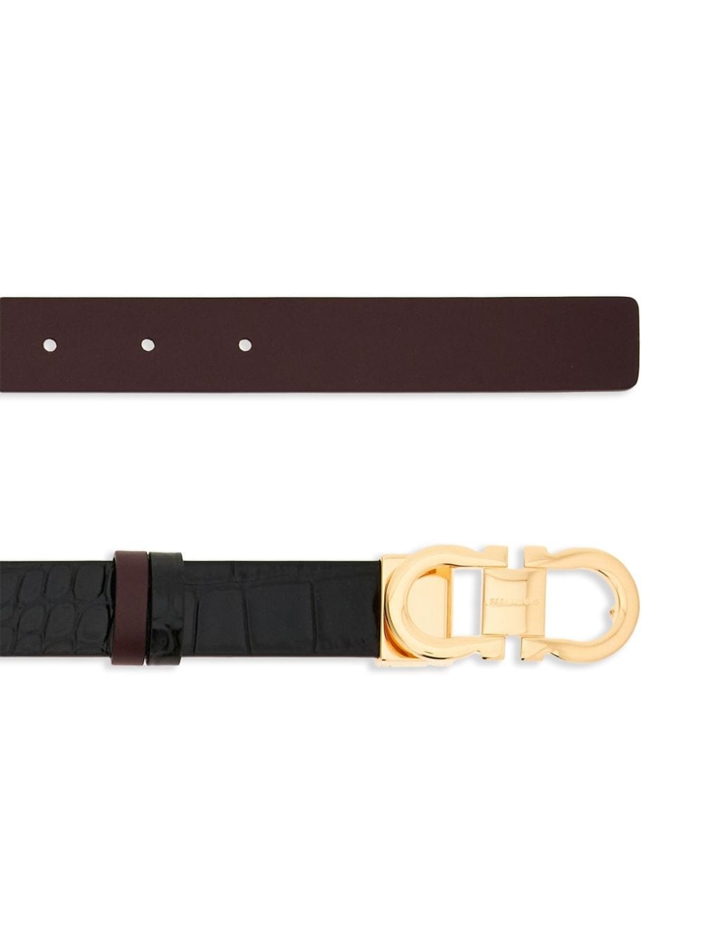 Gancini-buckle leather belt - 2