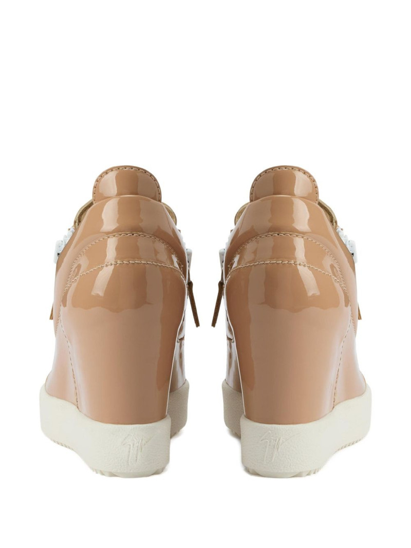 Addy Wedge patent-leather wedge trainers 3