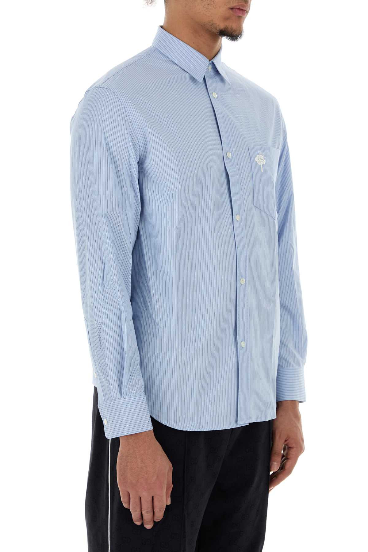 Gucci Men Embroidered Poplin Shirt - 3