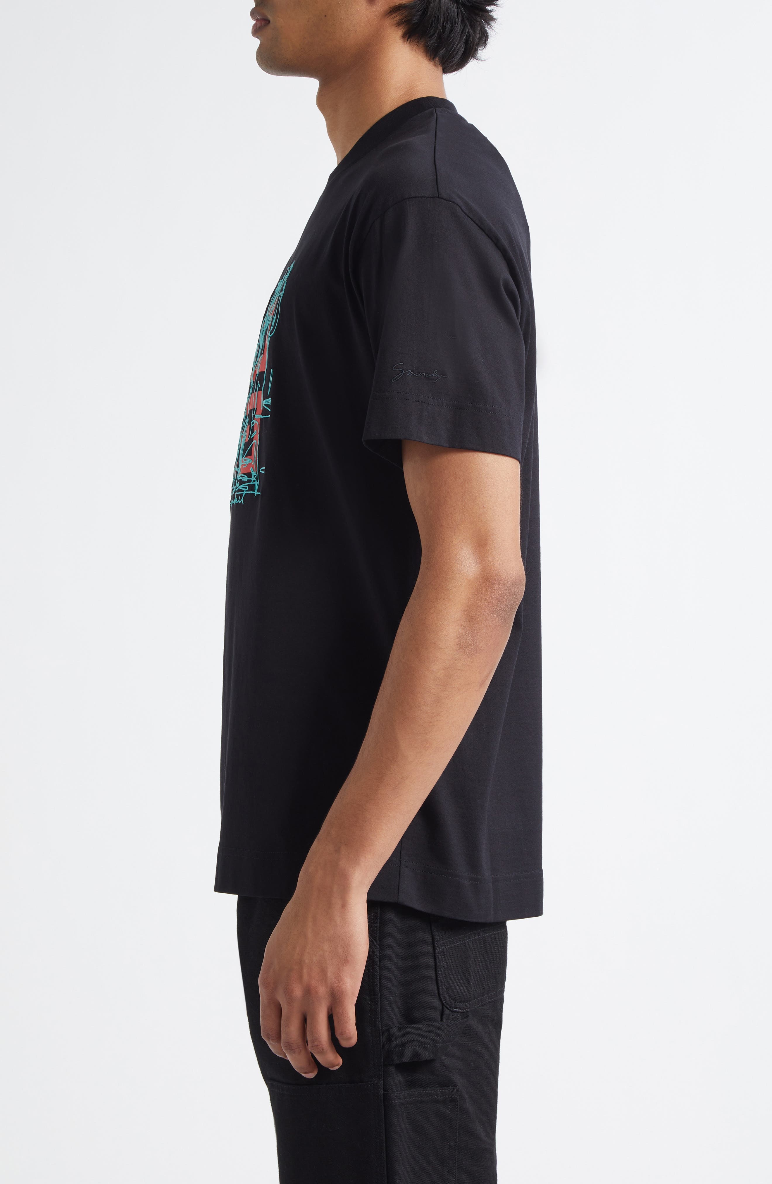Givenchy Regular Fit 4G Logo Graphic T-Shirt in Black at Nordstrom - 3