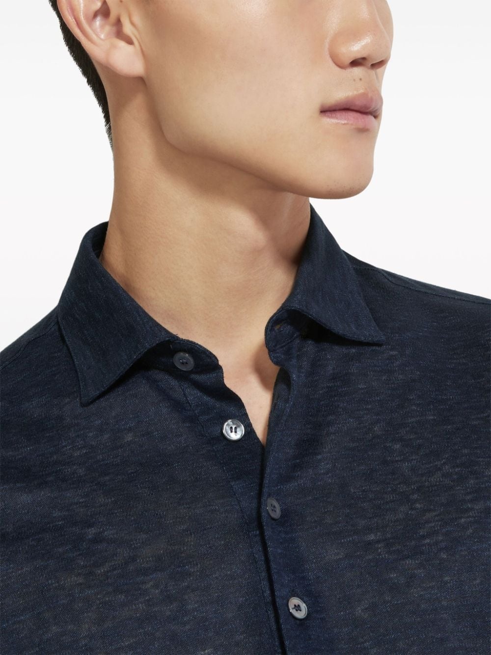 linen polo shirt - 5
