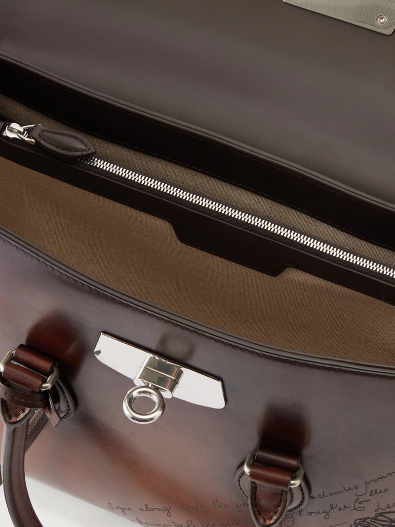 E'Mio Venezia Leather Briefcase 6