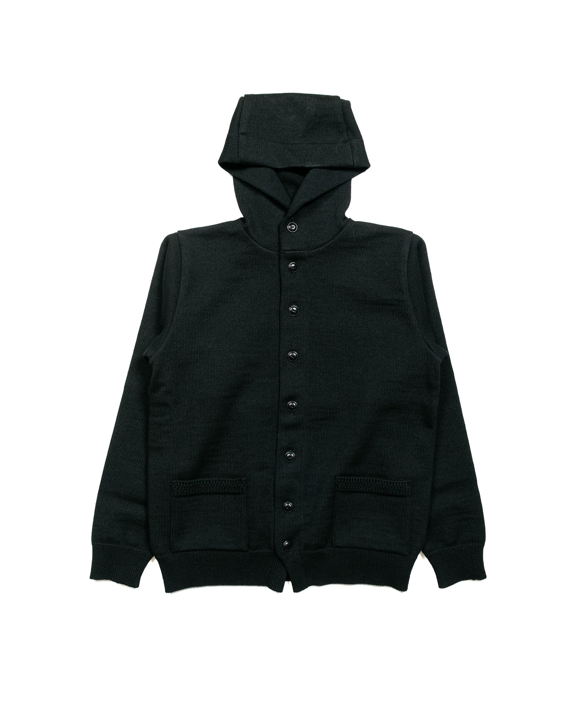 MC23107 30s Hooded Knit Sweater Black - 1