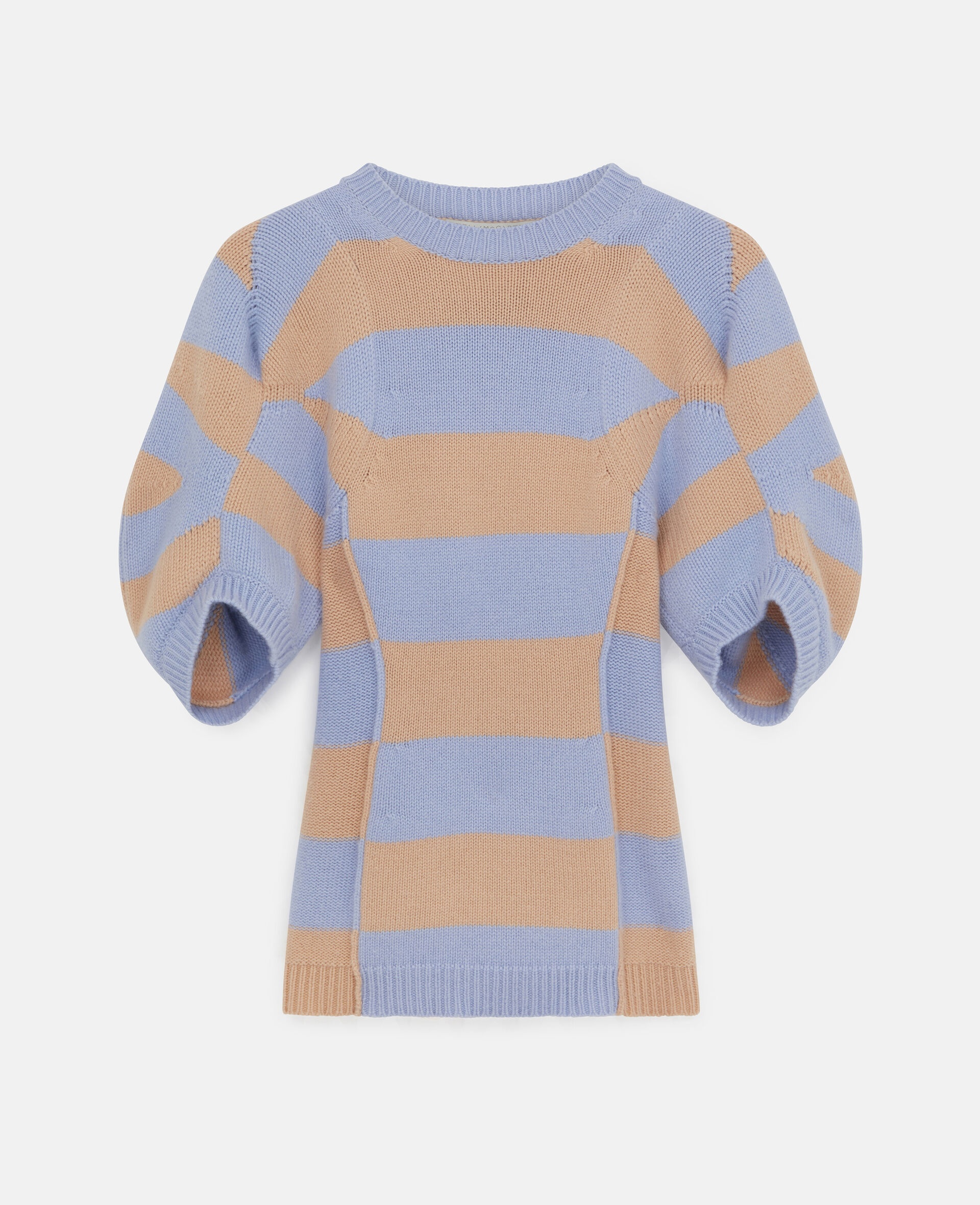 Puffed Sleeve Knit Sweater - 1