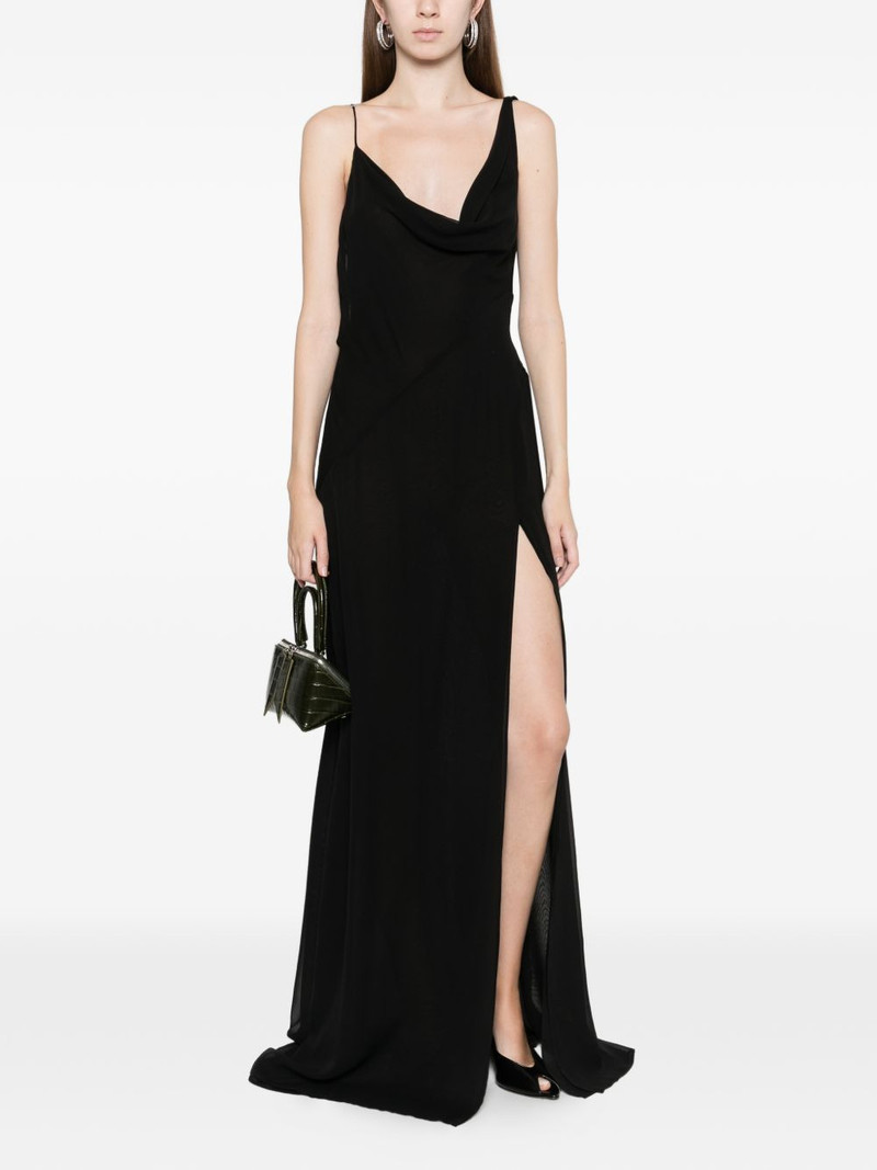 AMIRI cowl-neck slit maxi dress outlook