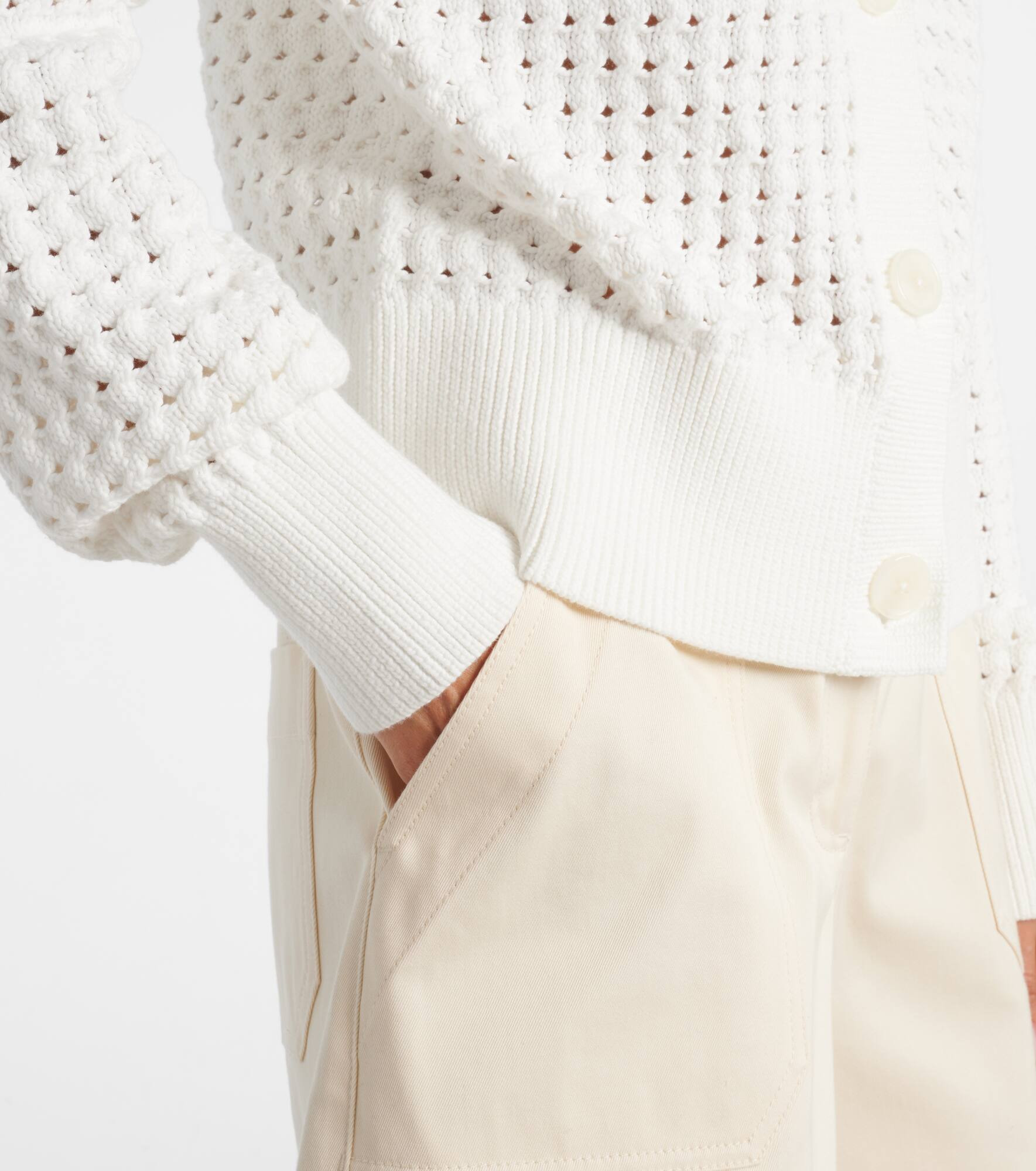Bettina open-knit cotton-blend cardigan - 5