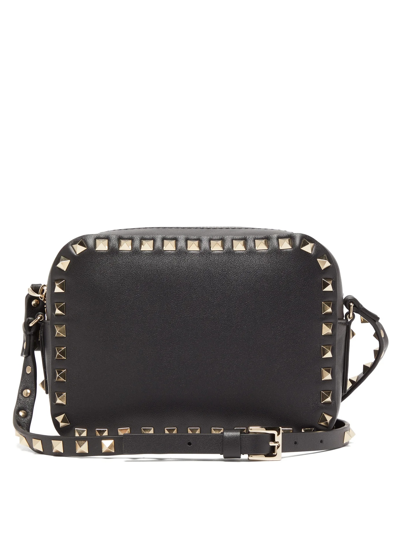 Rockstud mini leather cross-body bag - 1