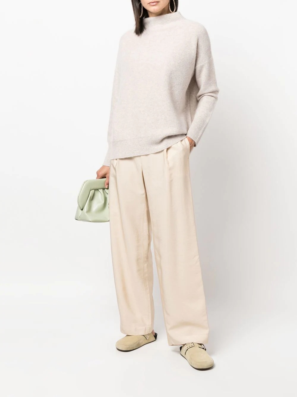 mock-neck cashmere jumper - 2