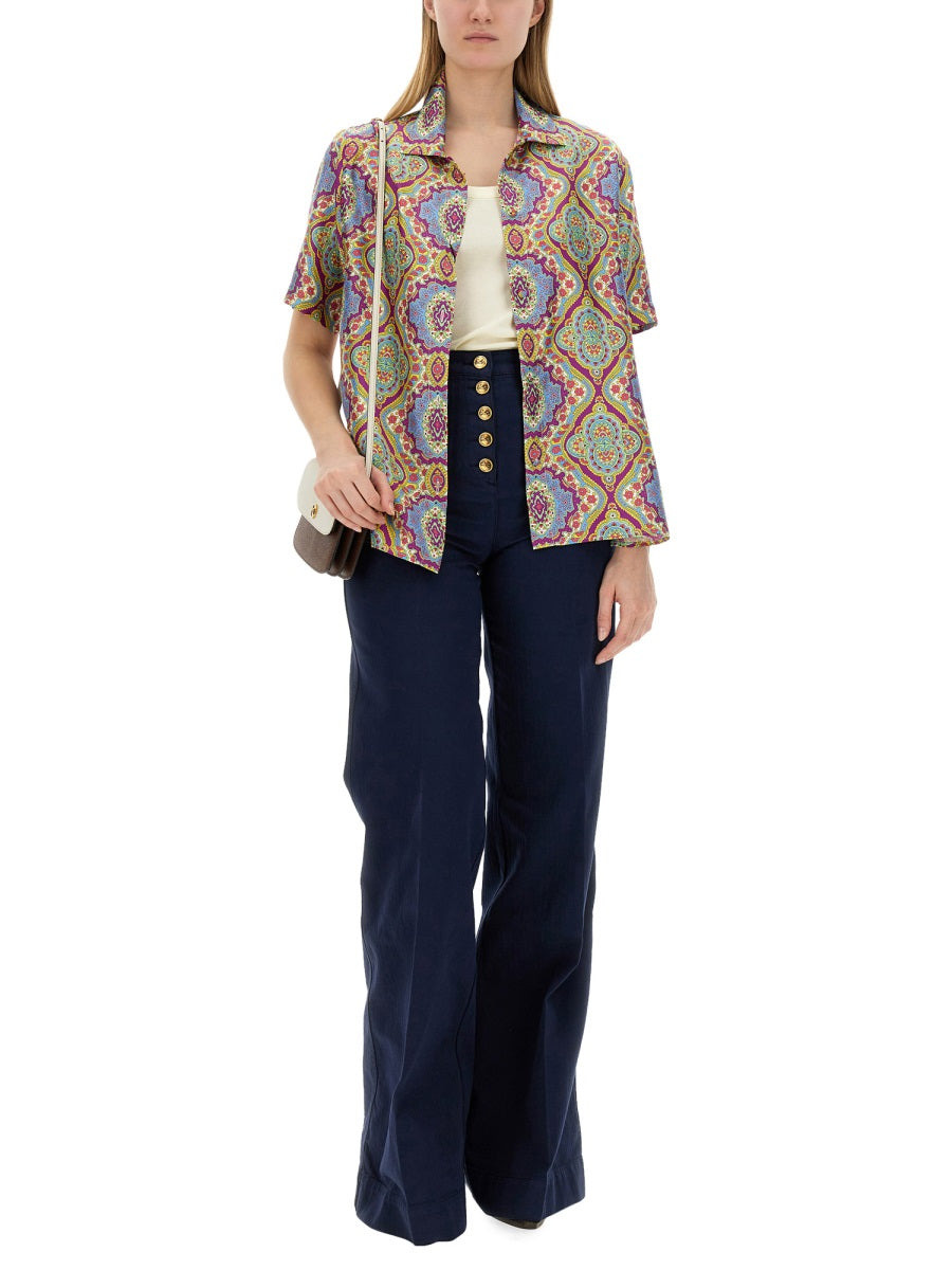 Etro Women Printed Silk Shirt - 4