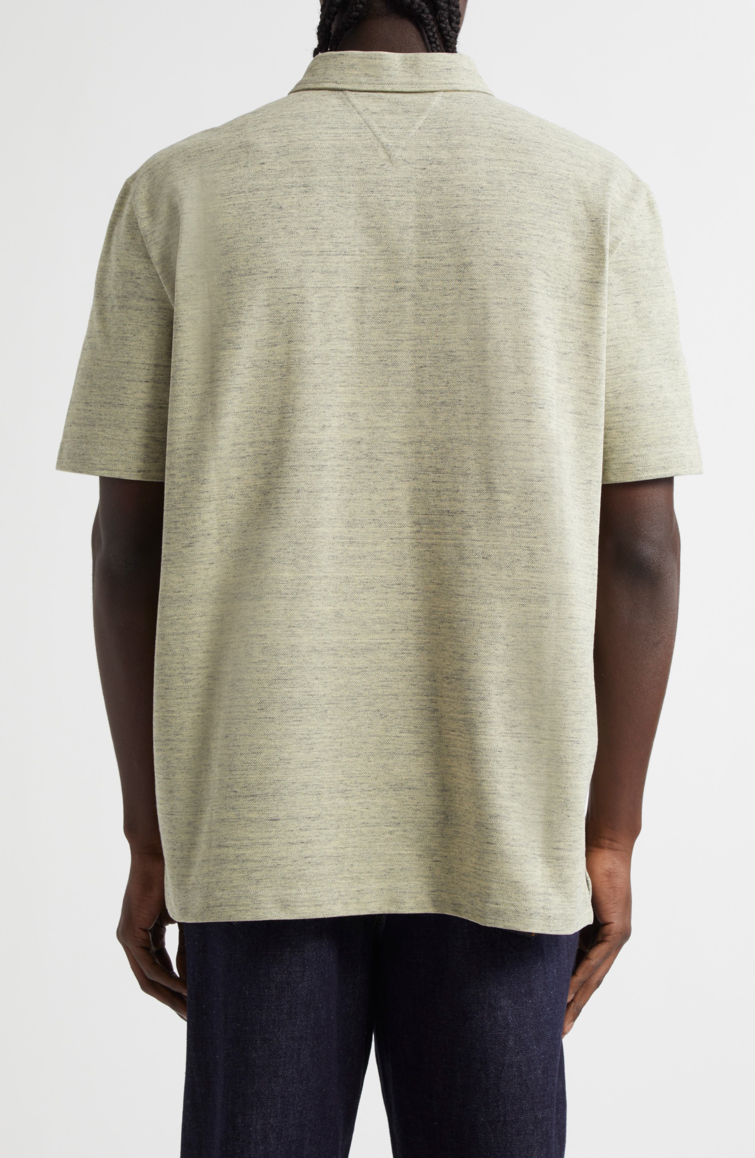 Bottega Veneta Cotton Piqué Polo in 9156 Chick Melange at Nordstrom - 3
