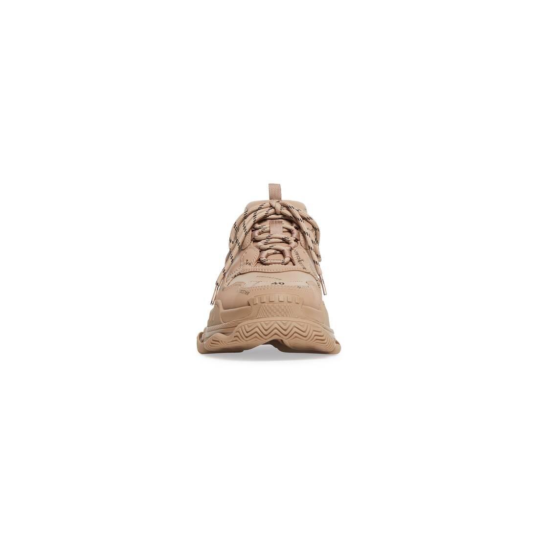 Women's Triple S Sneaker Allover Logo in Beige - 2