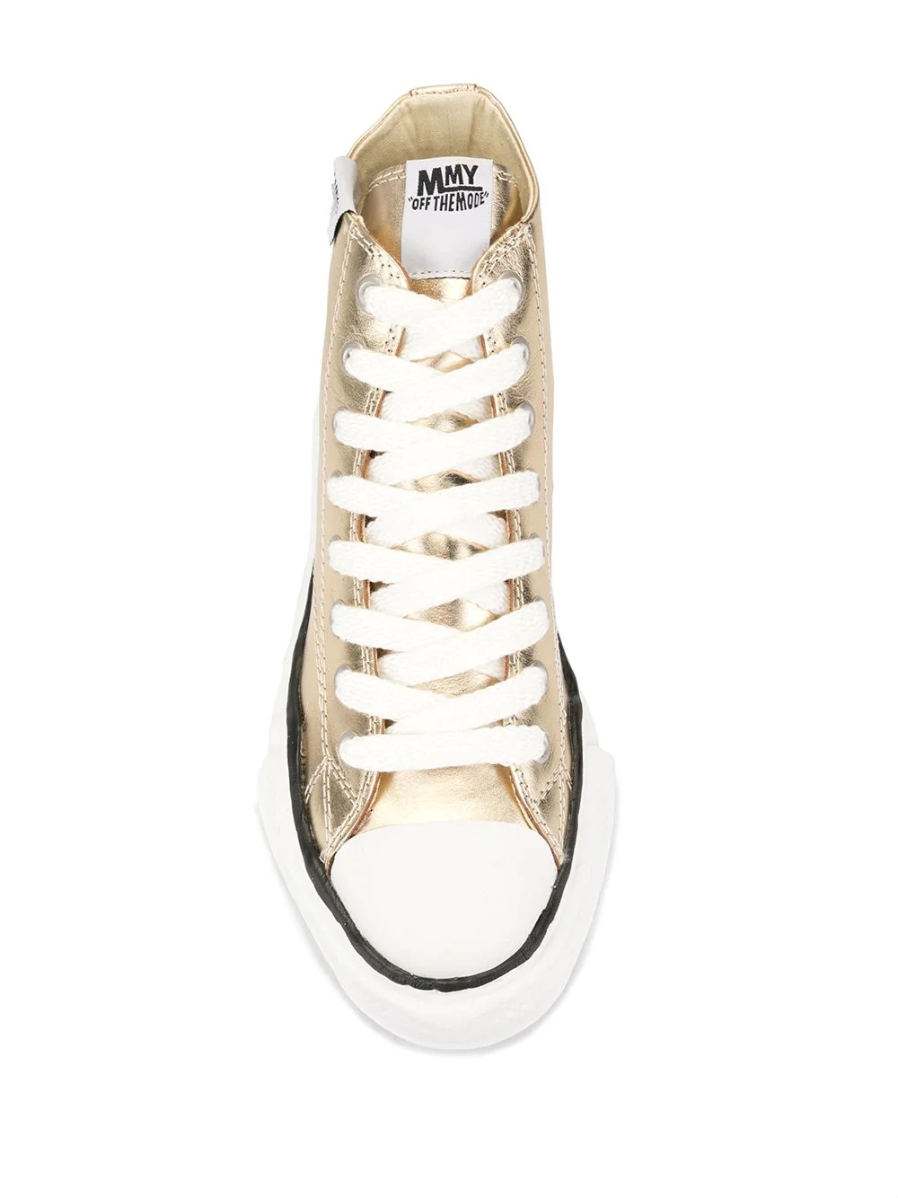 hi-top metallic sneakers - 4