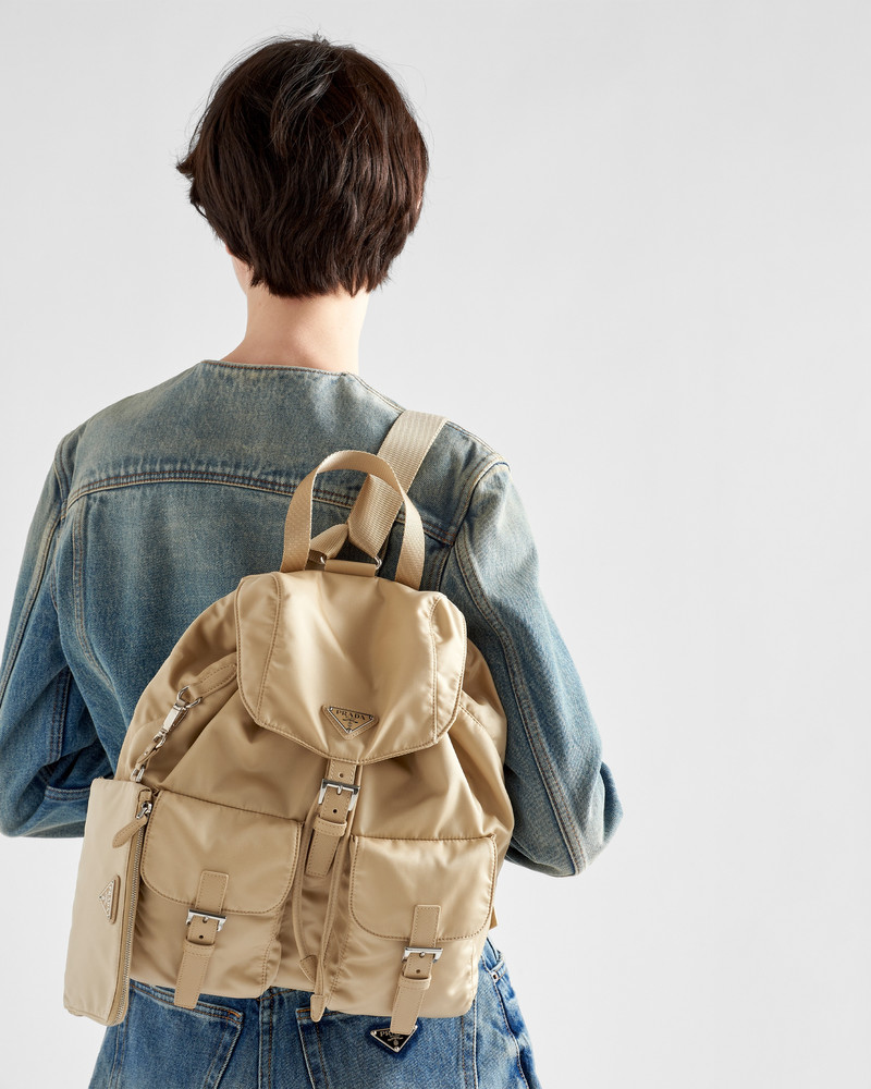 Prada Re-Nylon medium backpack with pouch outlook