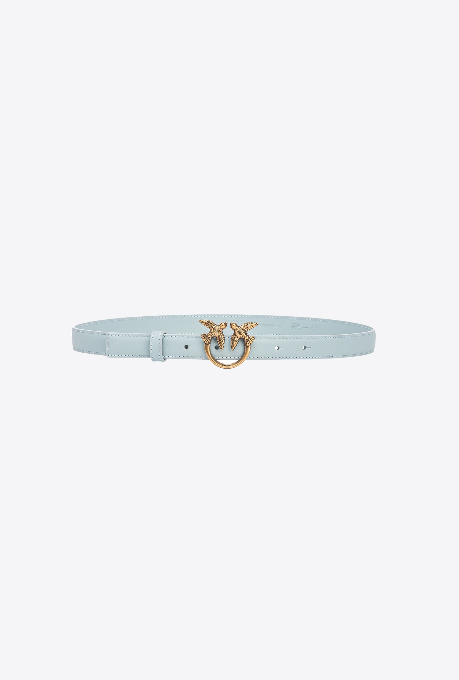 LOVE BIRDS THIN LEATHER BELT 2CM - 1