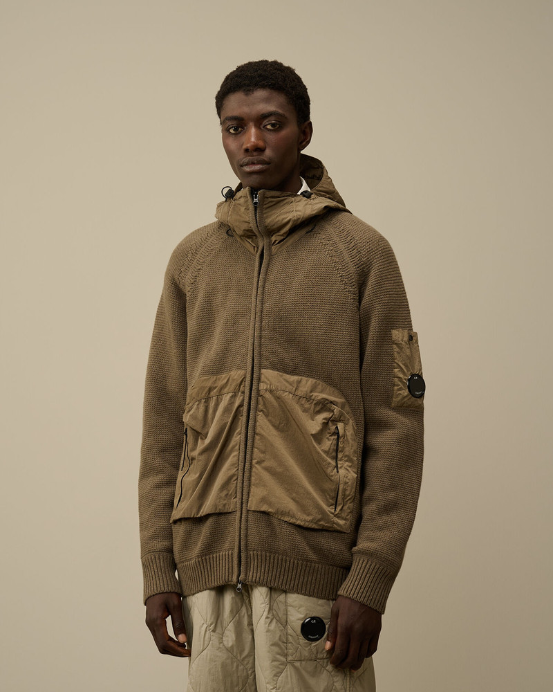 【rixxx専用】C.P. CAMPANY mix hood knit C.P. Company Lambswool Mixed Hooded Full Zip Knit | REVERSIBLE
