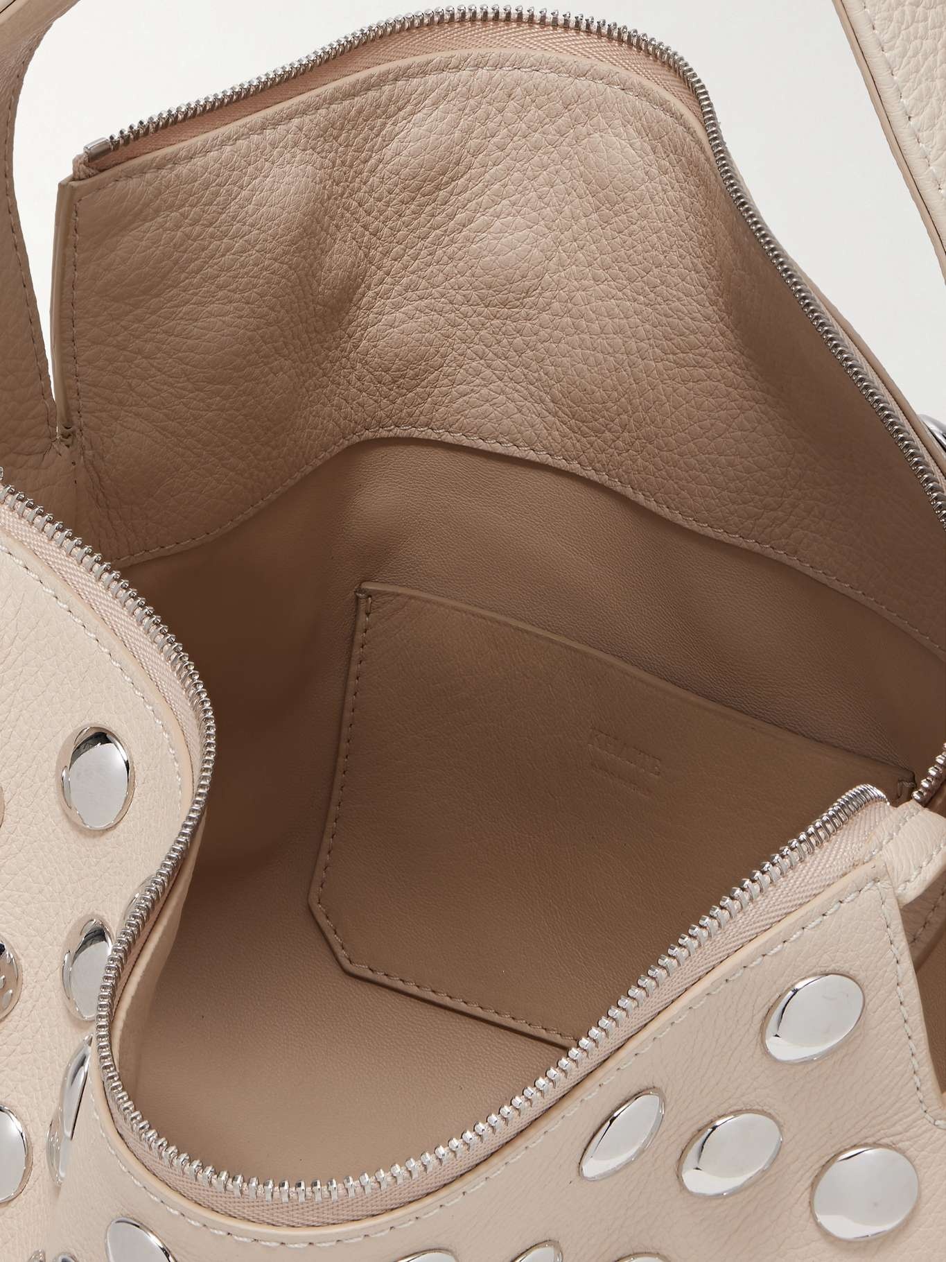 Elena large studded textured-leather shoulder bag - 5