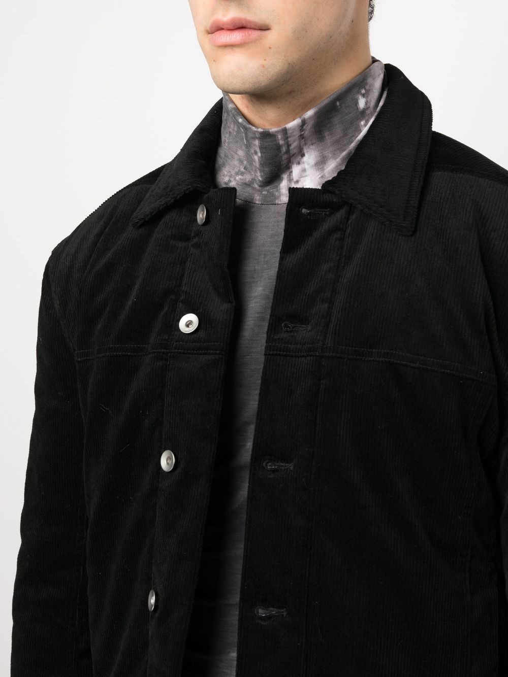 button-down corduroy worker jacket - 5