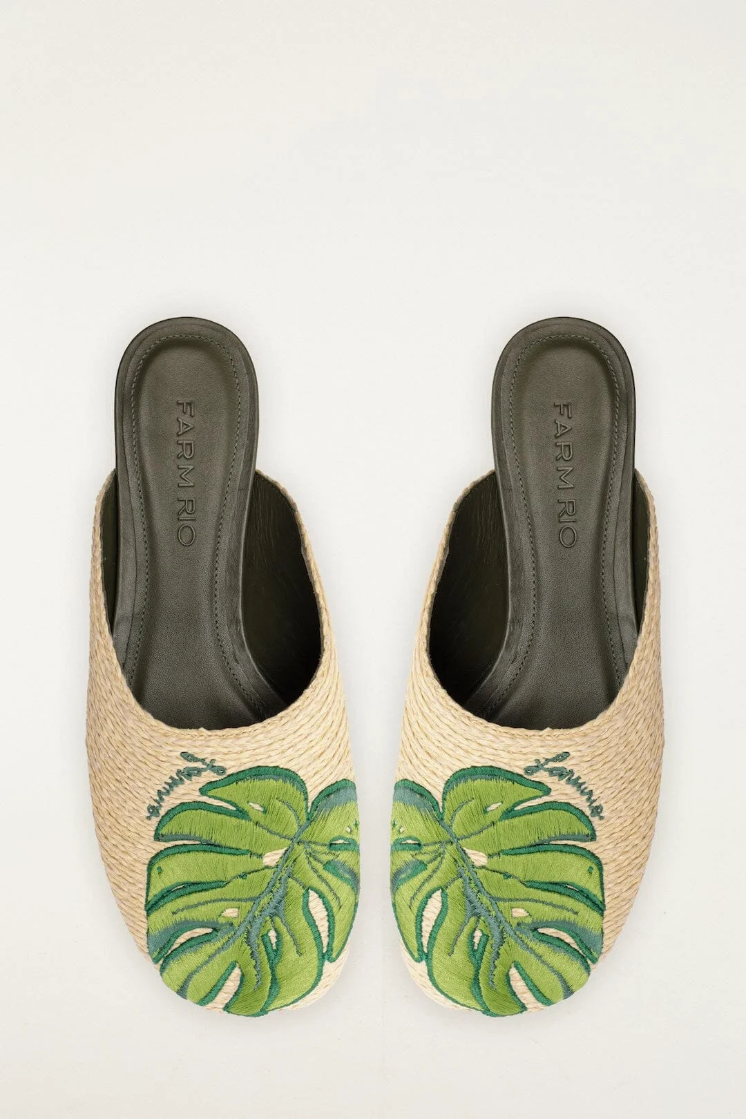 Raffia Embroidered Icons Mule - 1