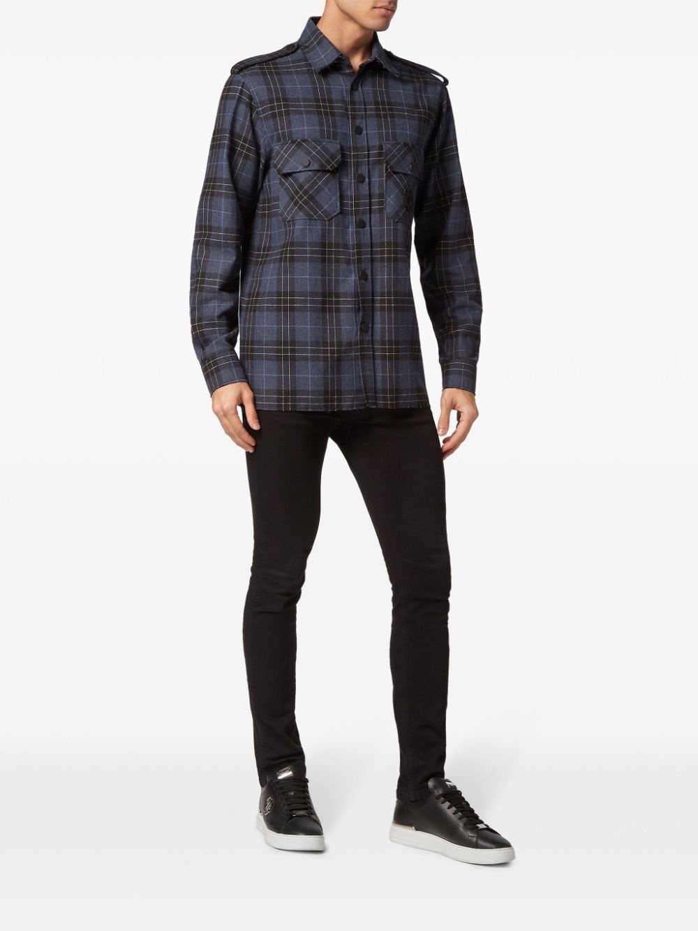 Skull&Bones-print cotton shirt - 2