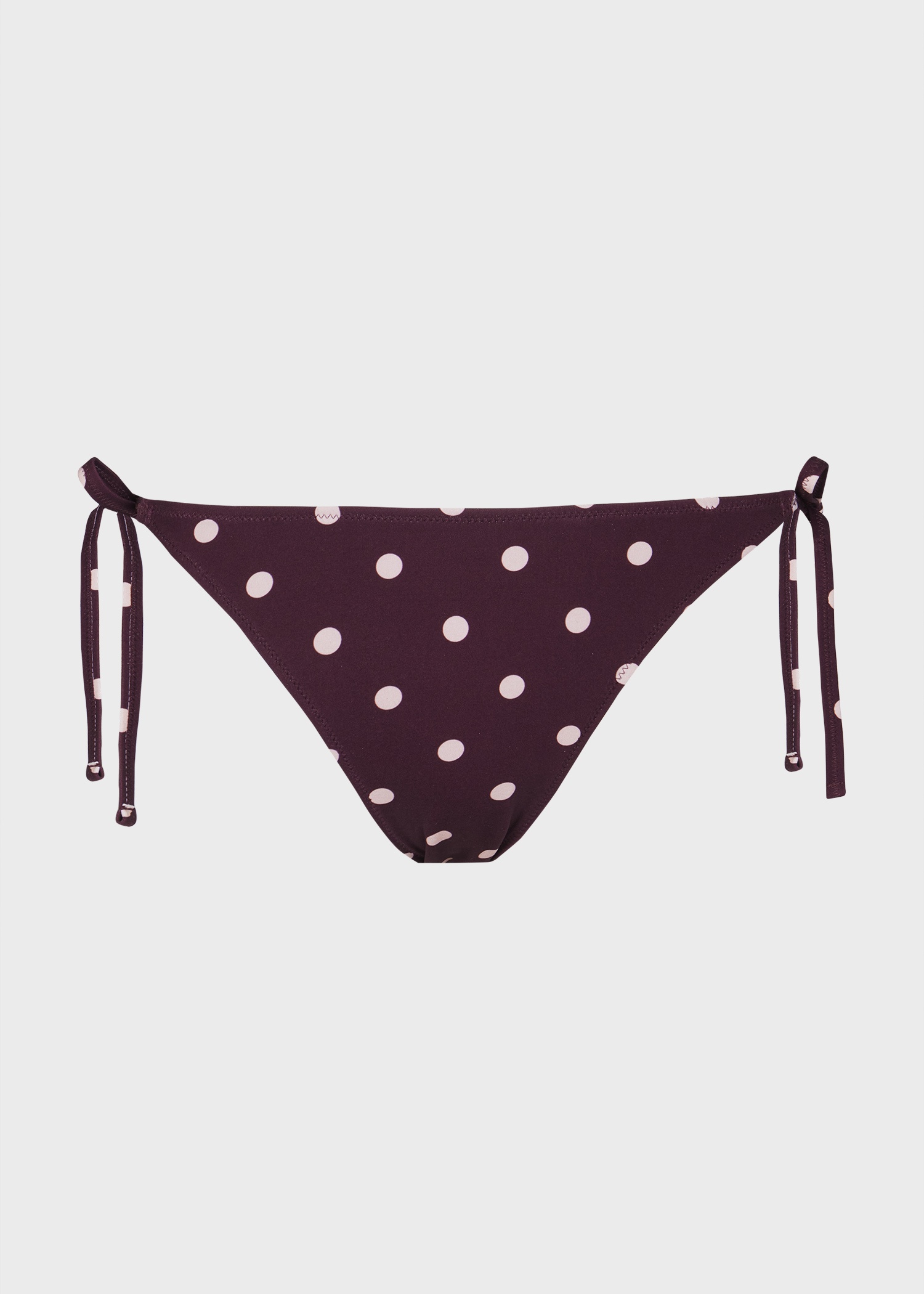 Women's Burgundy Polka Dot Bikini Set - 5