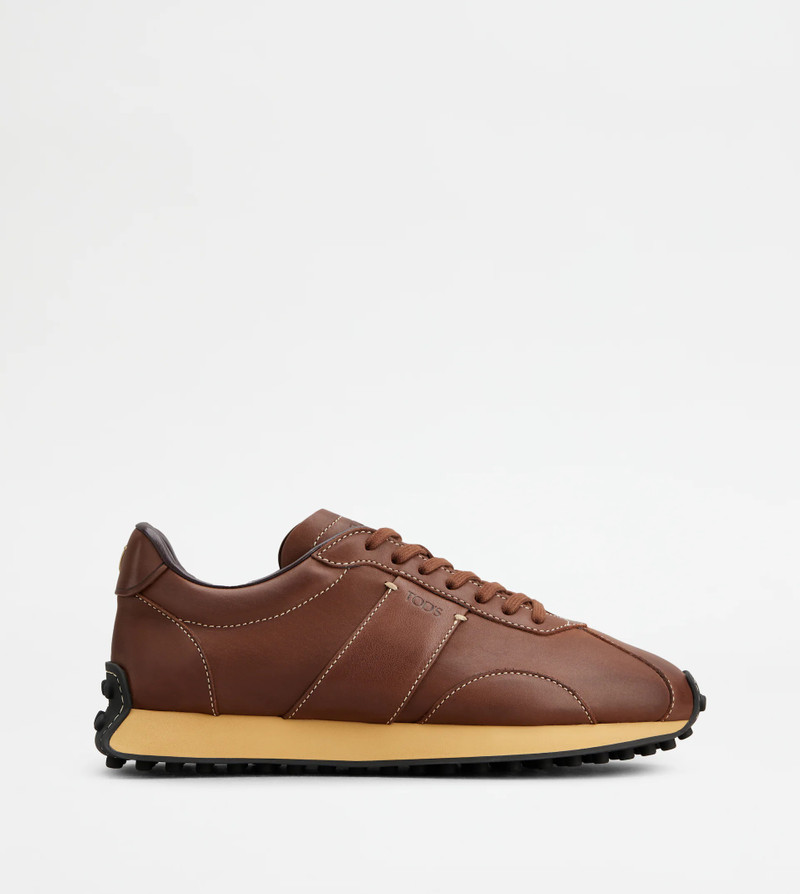 T VINTAGE SNEAKERS IN LEATHER - BROWN 1