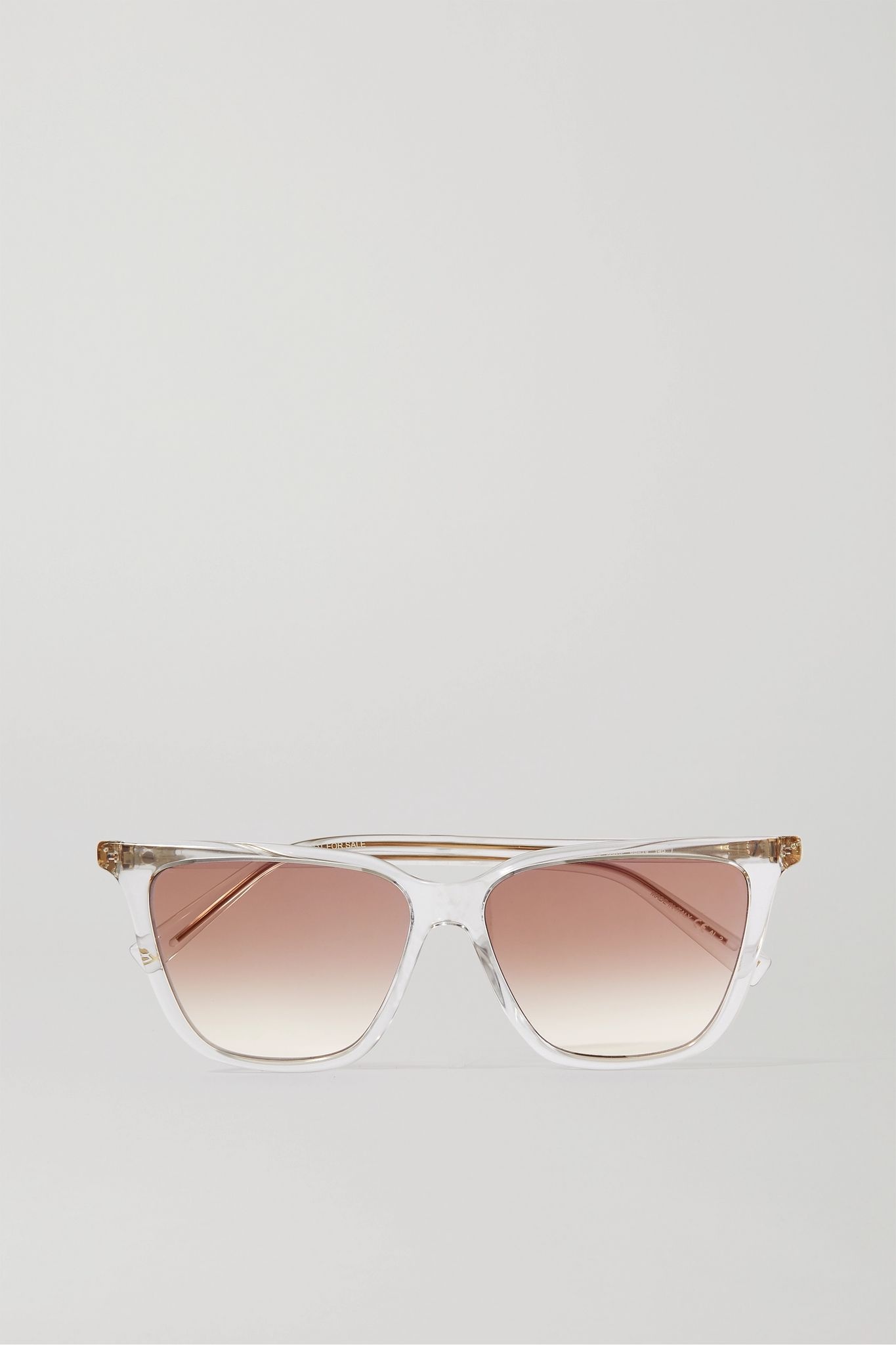 Square-frame acetate and gold-tone sunglasses - 1