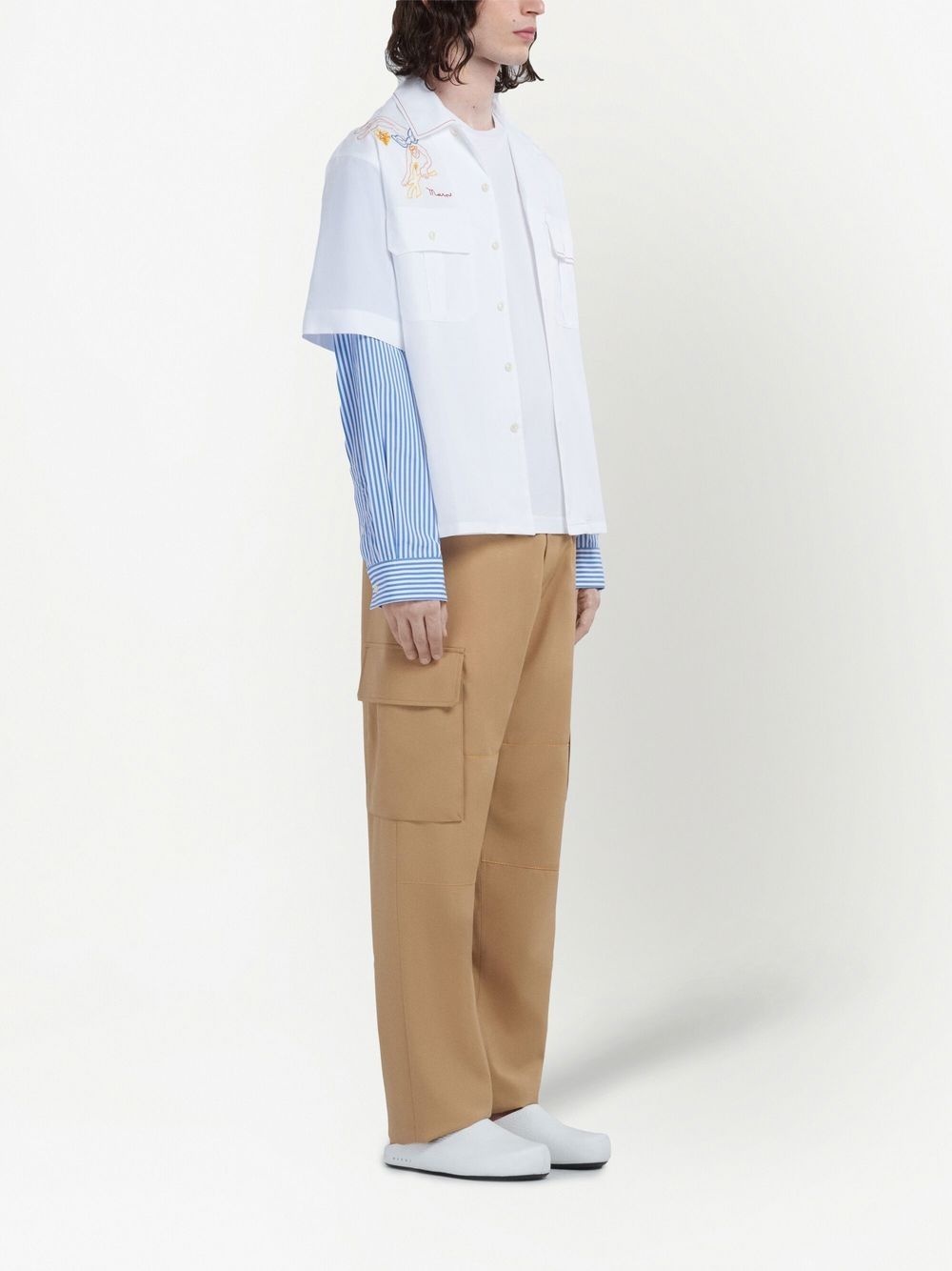 embroidered-logo short-sleeve shirt - 2
